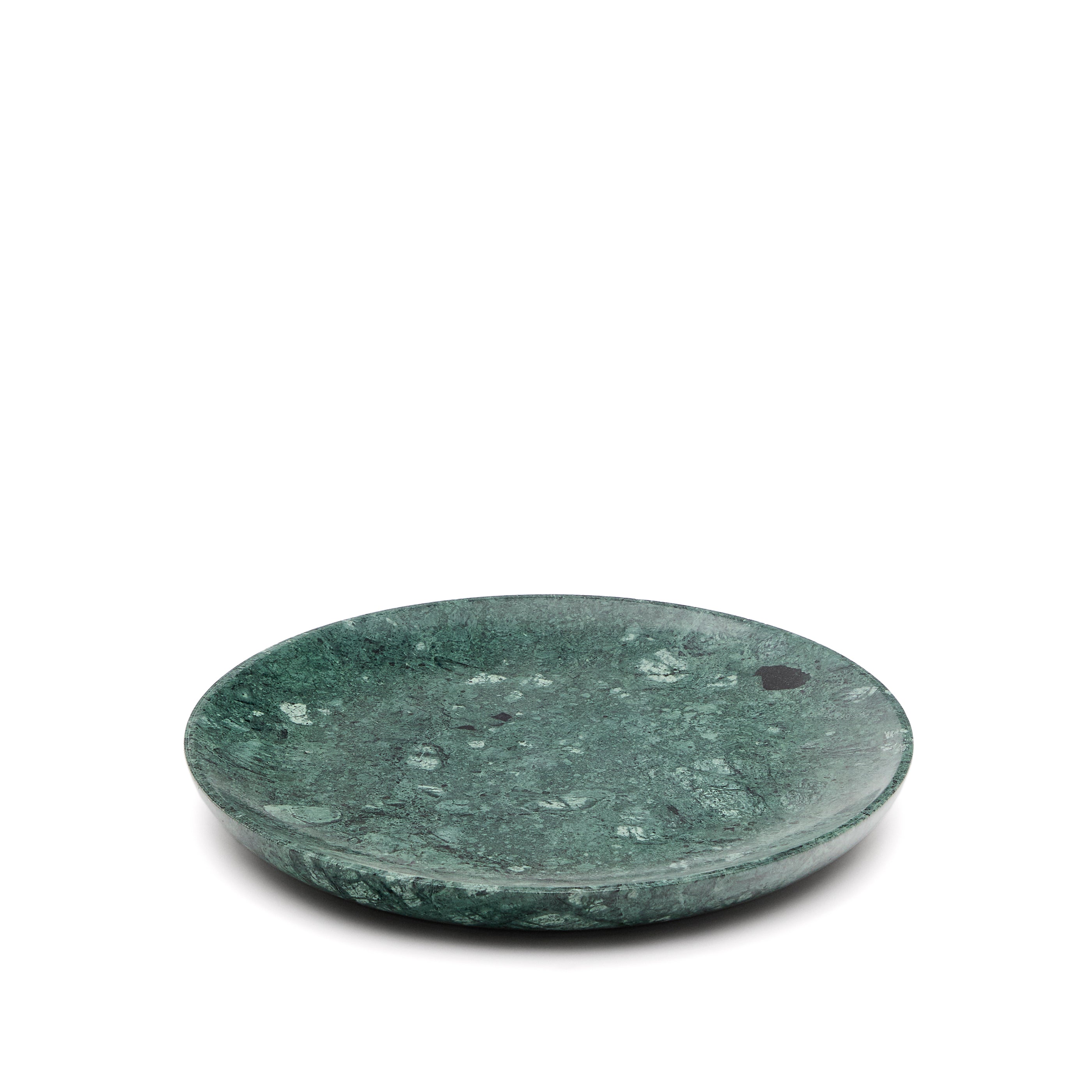 Ecin large, green marble serving plate - Product Image