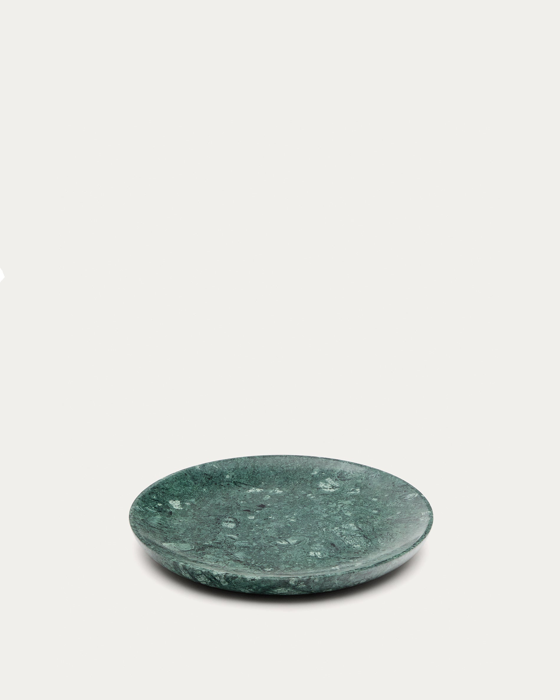 Ecin medium-sized, green marble serving plate - Product View