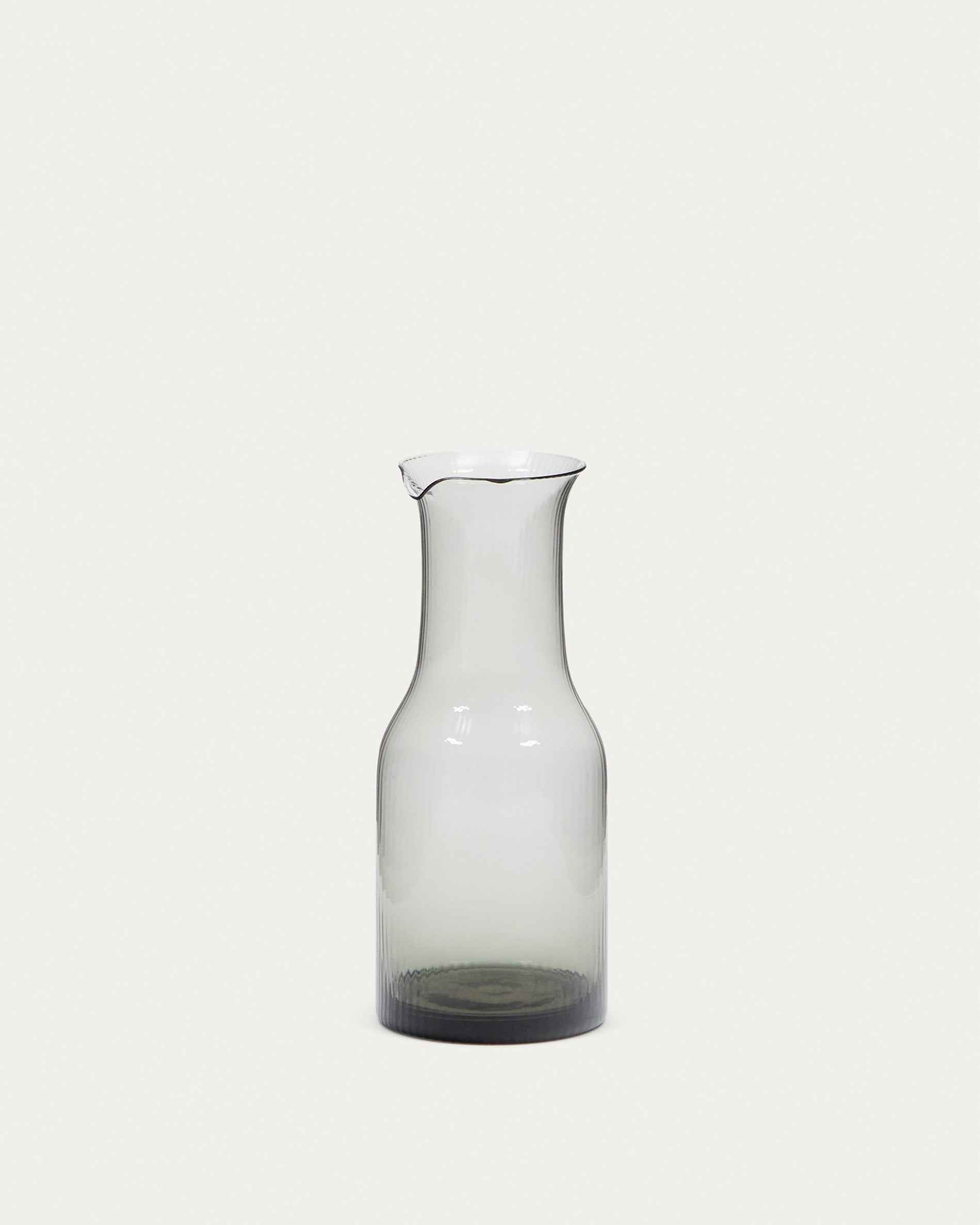 Thiba grey glass jug, 90 cl - Product View