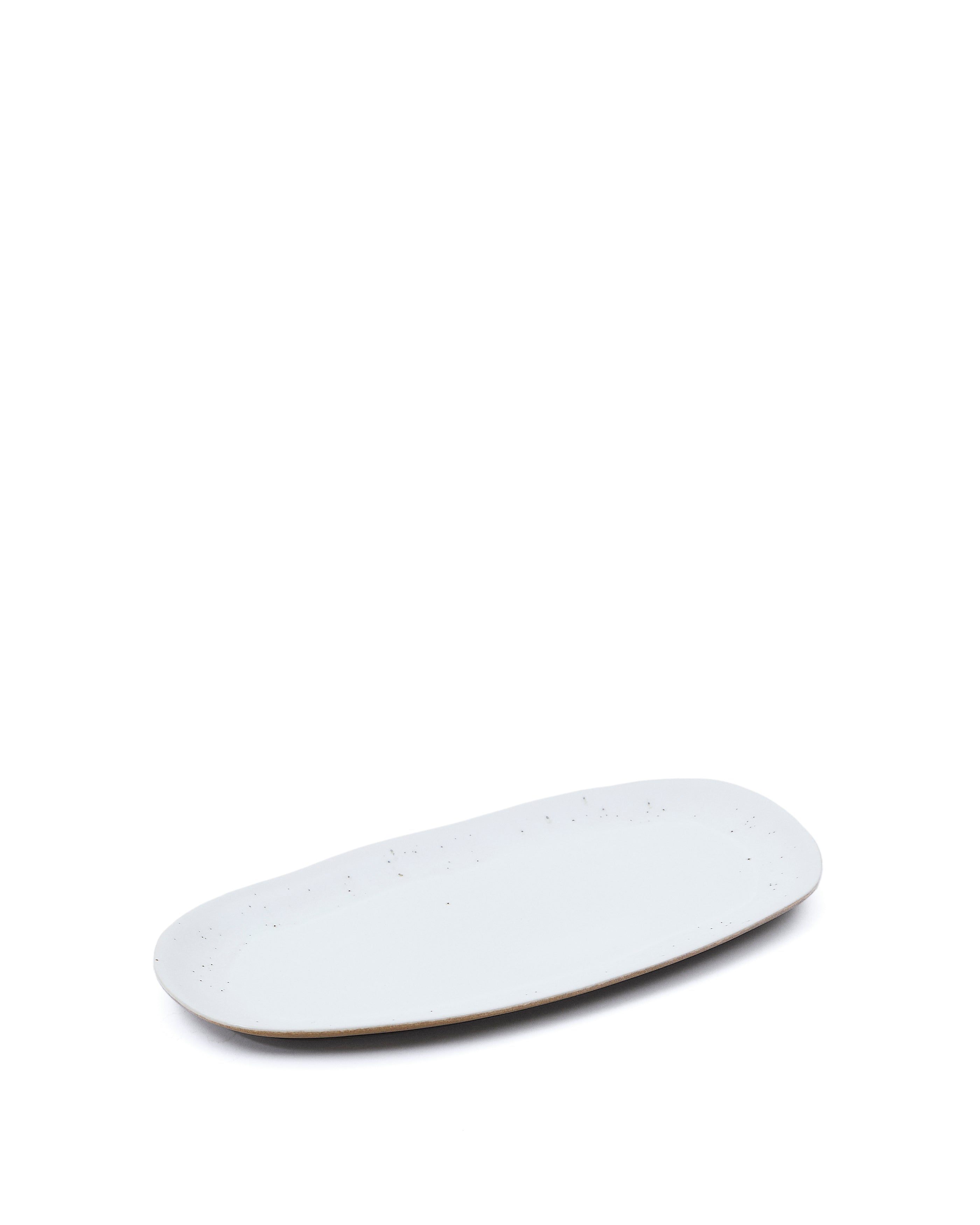 Publia large white ceramic dish - Product Image