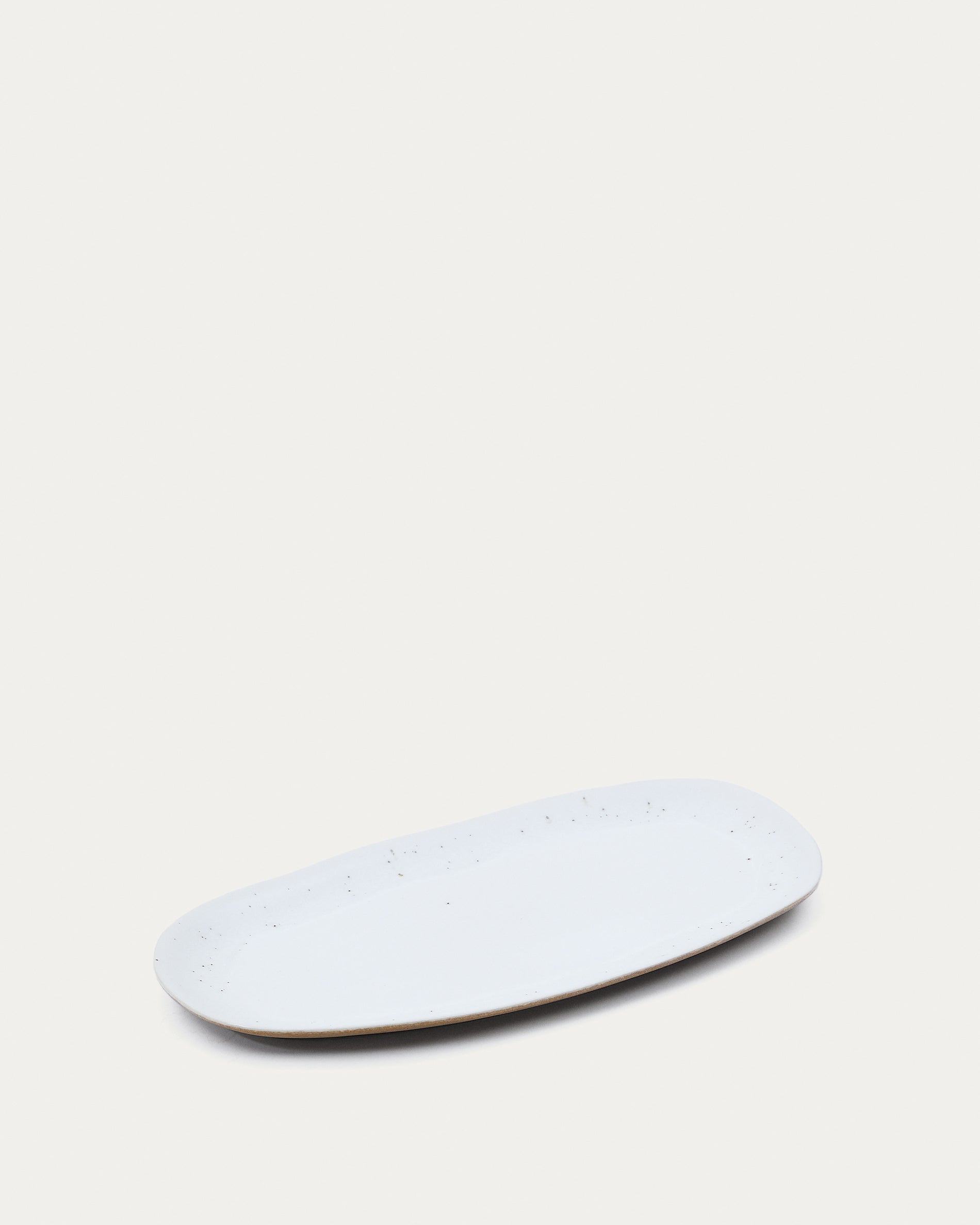 Publia large white ceramic dish - Product View