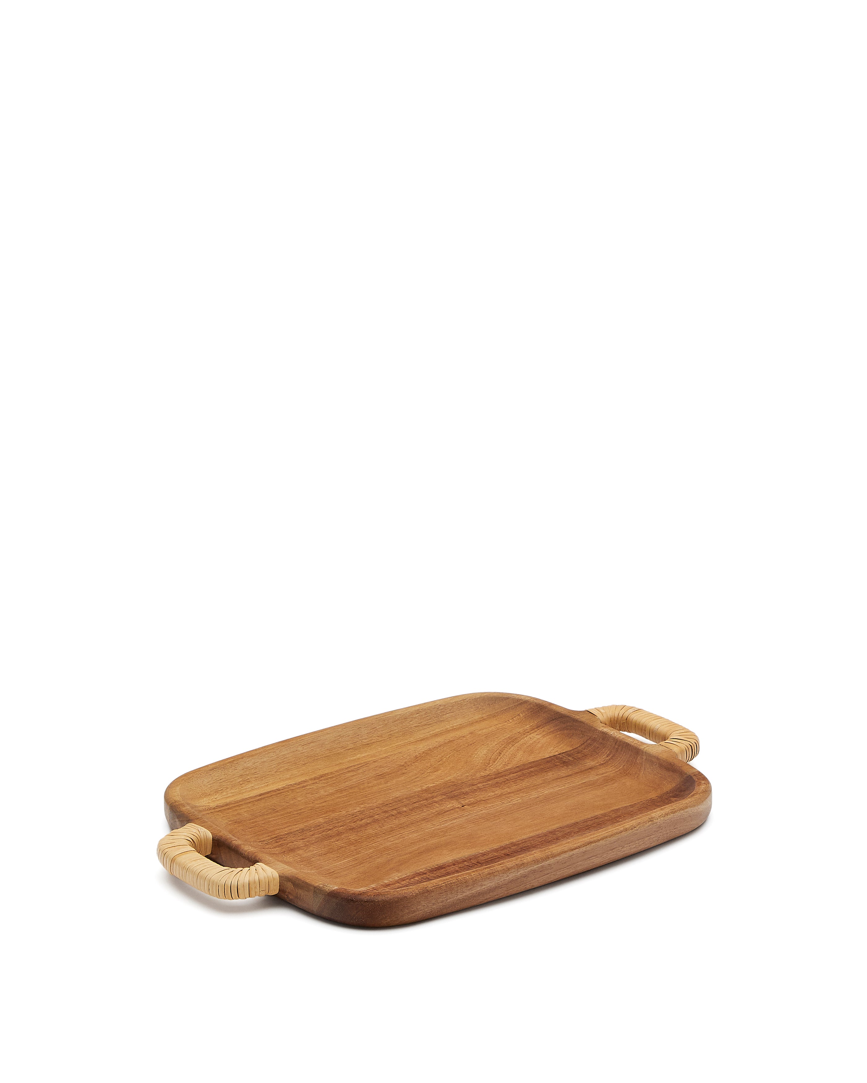 Sardis small serving board made from FSC 100% acacia wood and rattan - Product Image