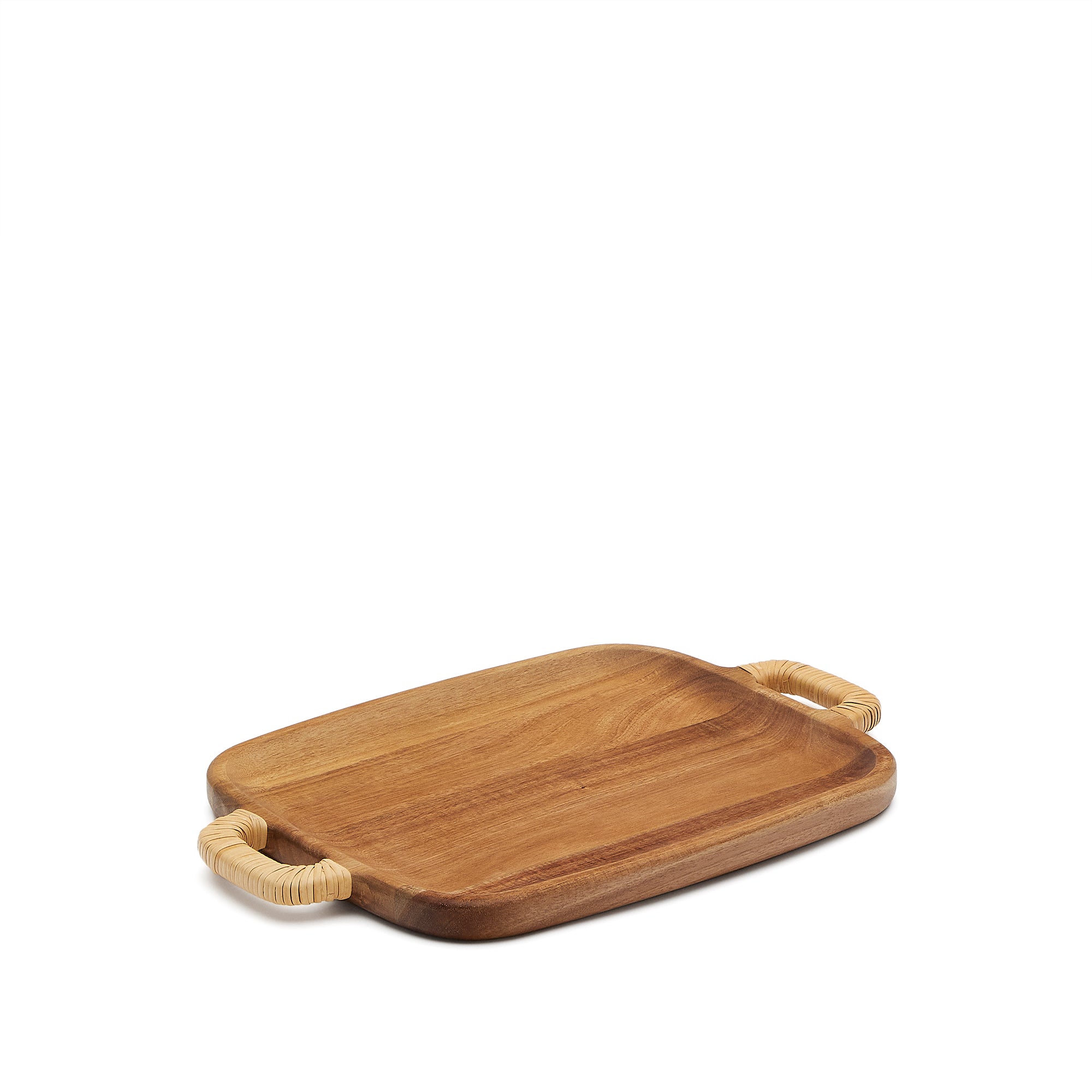 Sardis small serving board made from FSC 100% acacia wood and rattan - Product Image
