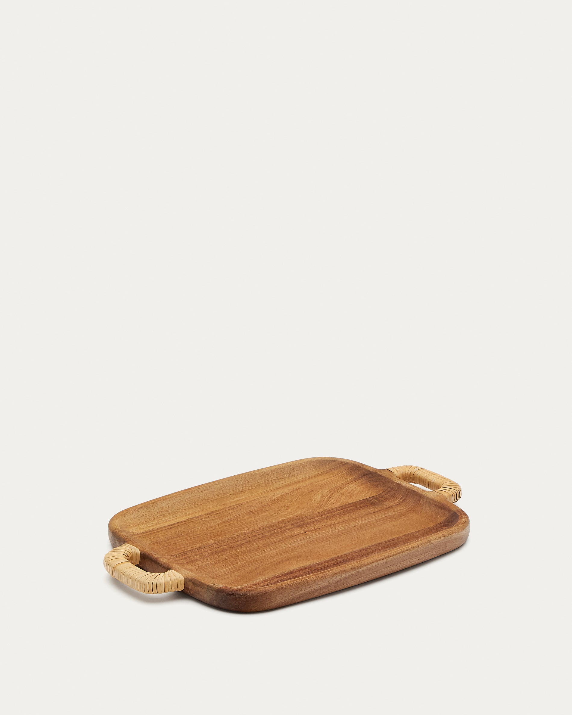 Sardis small serving board made from FSC 100% acacia wood and rattan - Product View