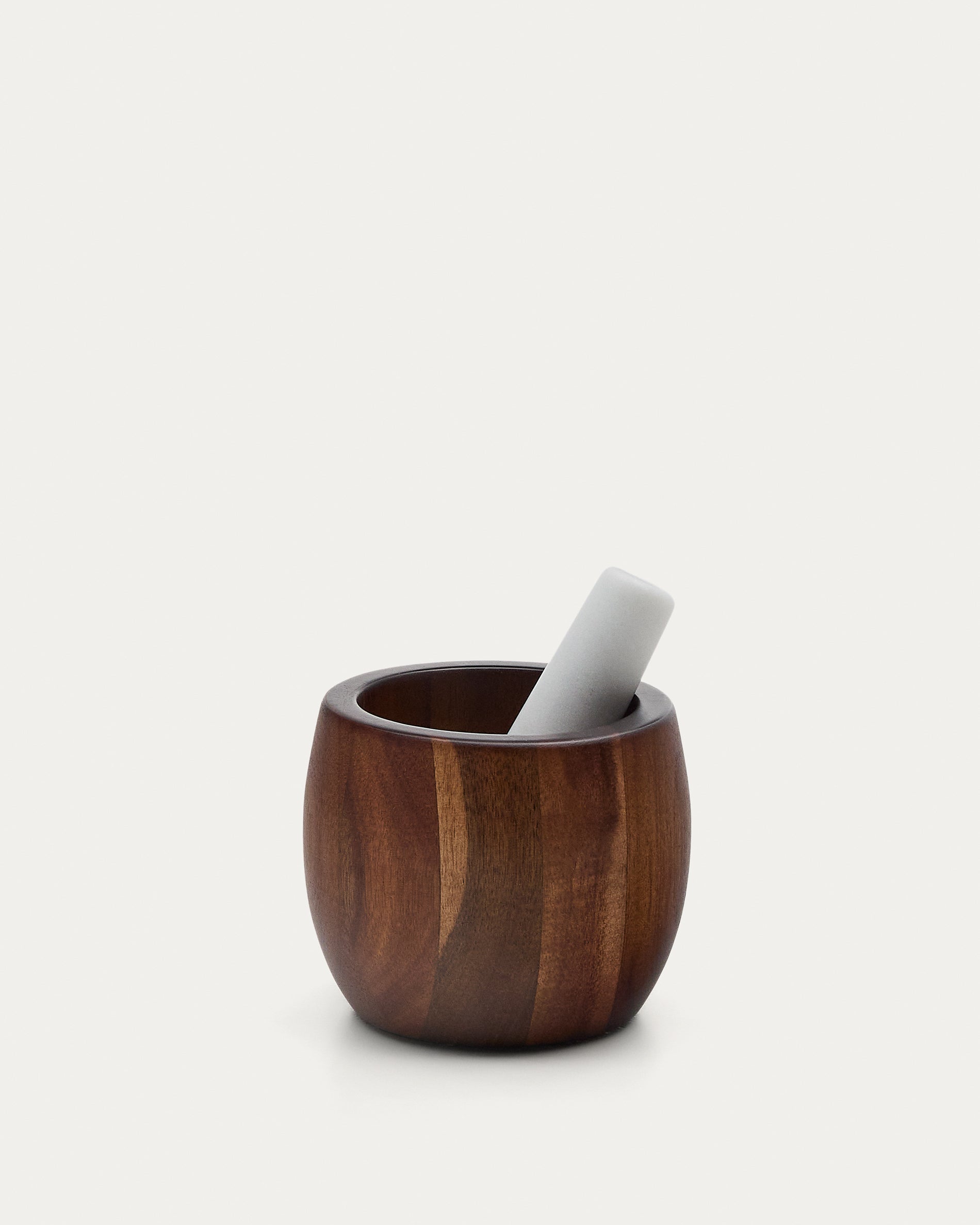 Tori mortar and pestle made of acacia wood and white marble FSC 100% - Product View