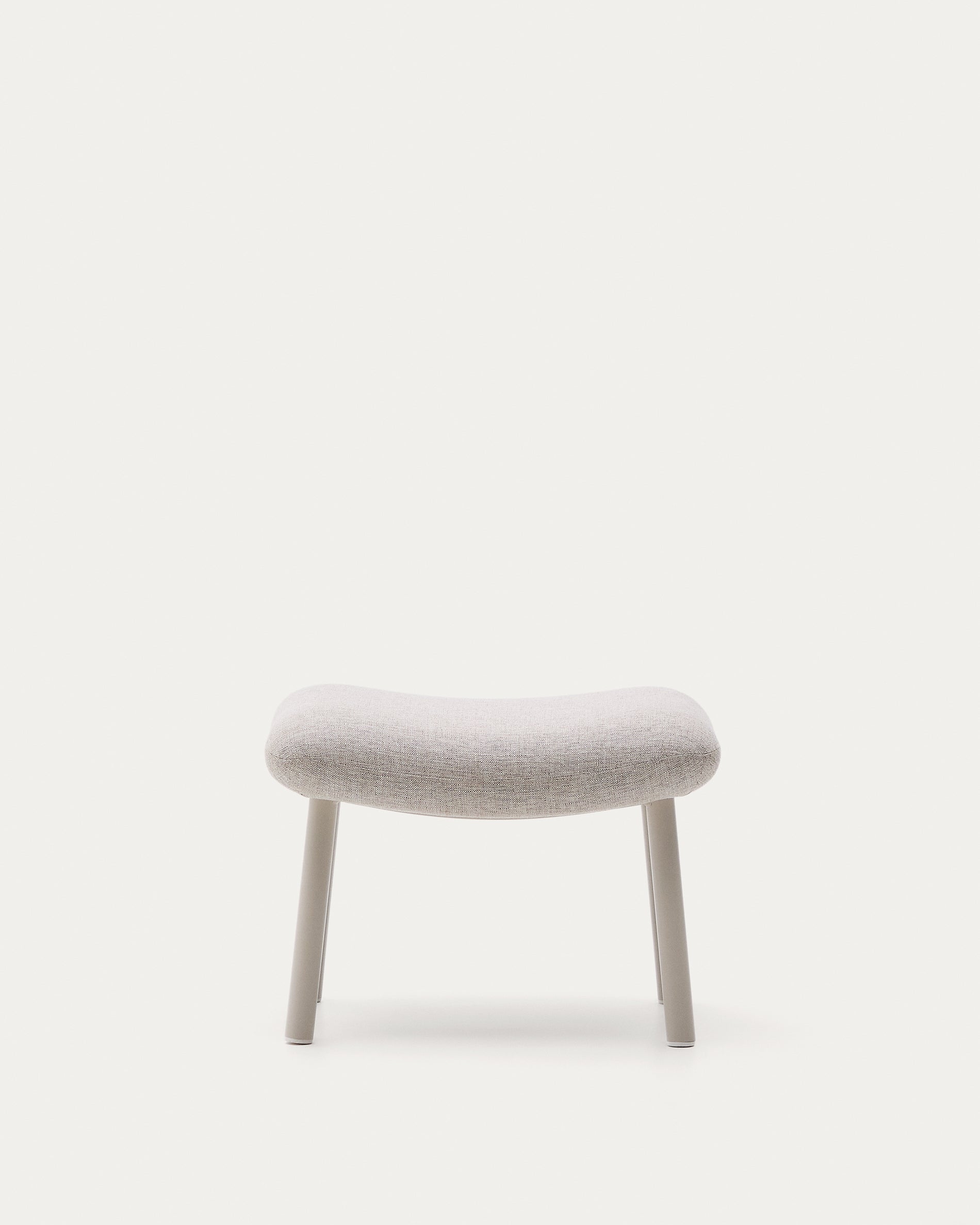 Inari footrest in beige and steel with beige painted finish 60 x 50cm FSC Mix Credit - Product View
