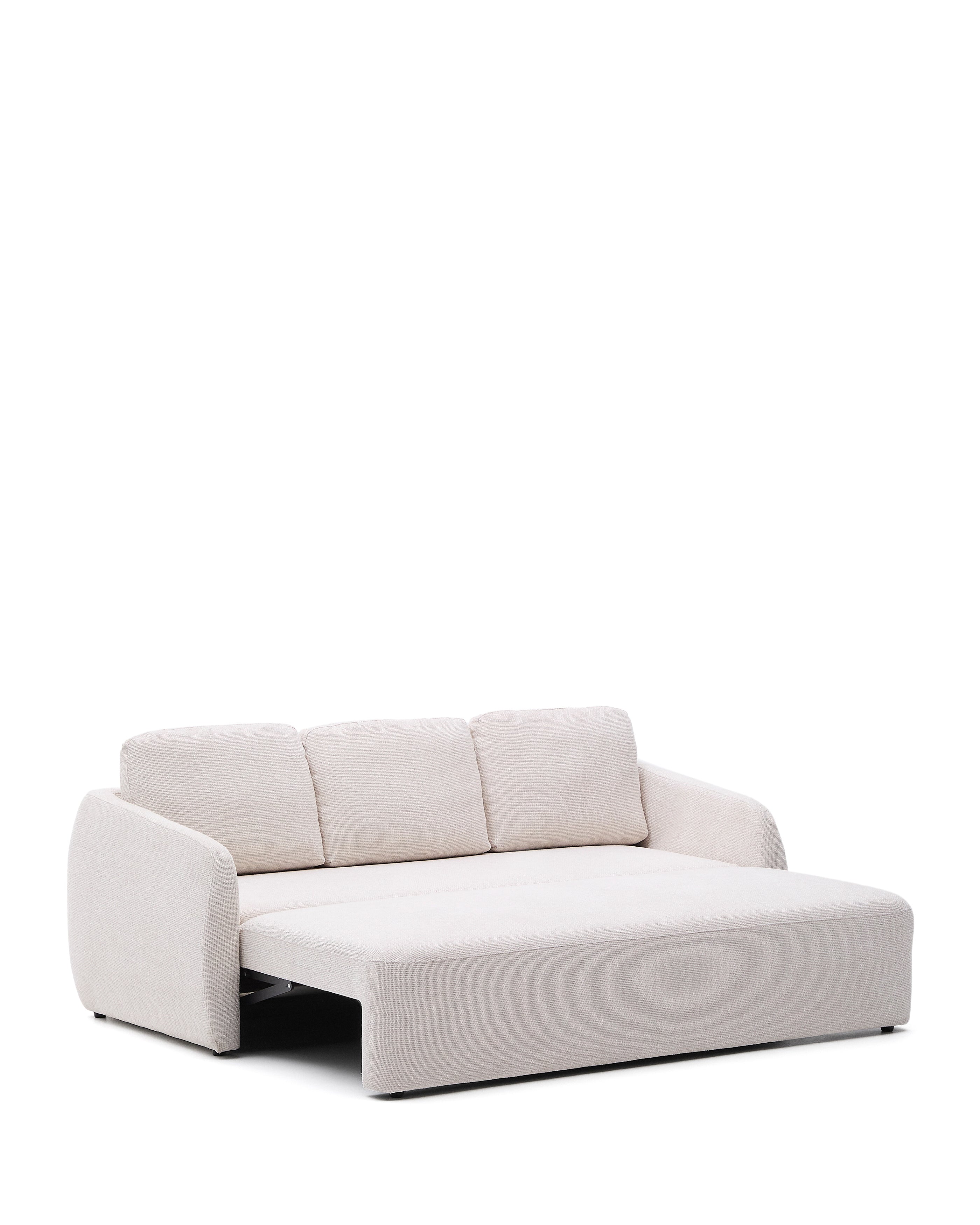 Laira 3-seater sofa bed in ecru chenille 218cm FSC Mix Credit - Product Image