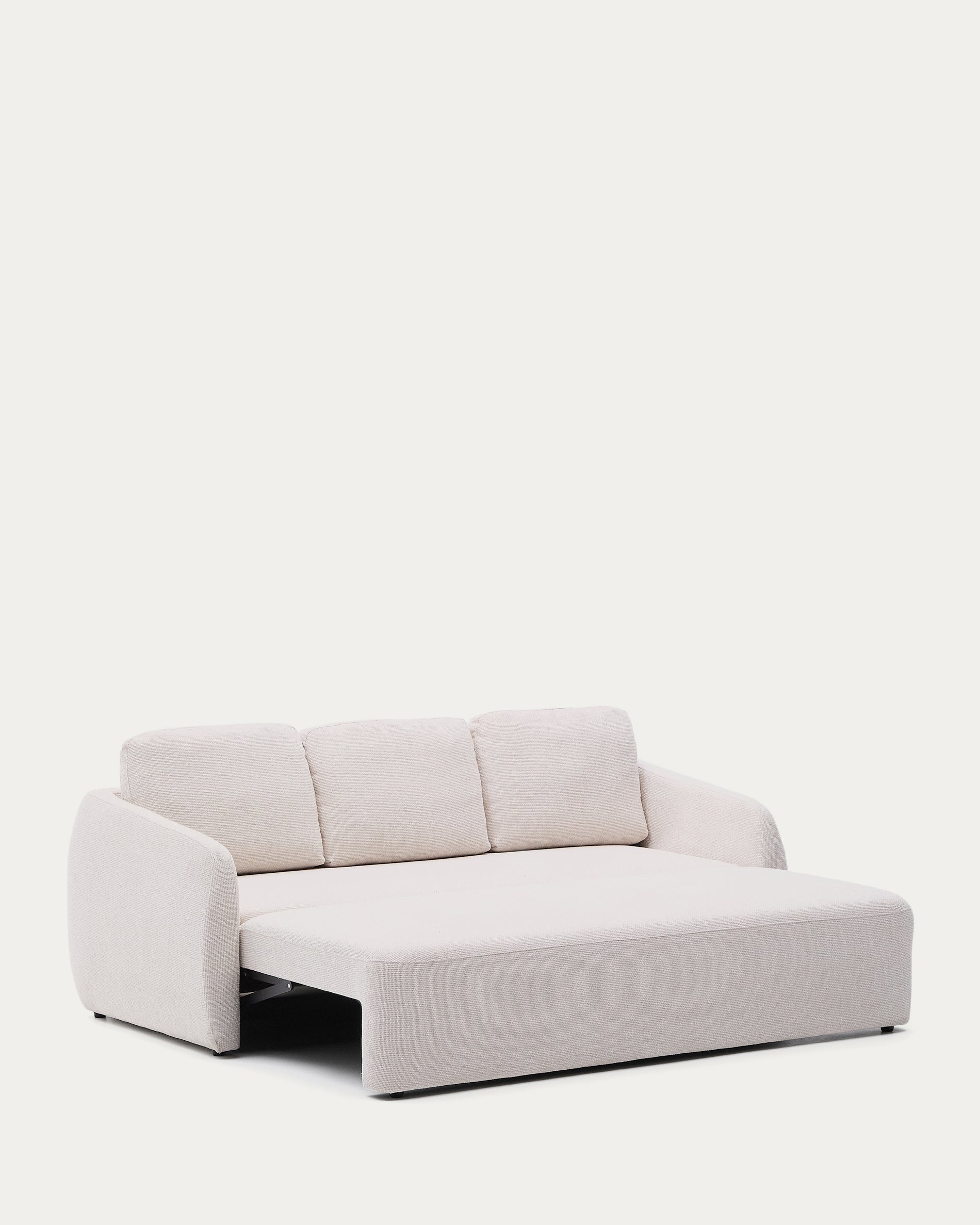 Laira 3-seater sofa bed in ecru chenille 218cm FSC Mix Credit - Product View