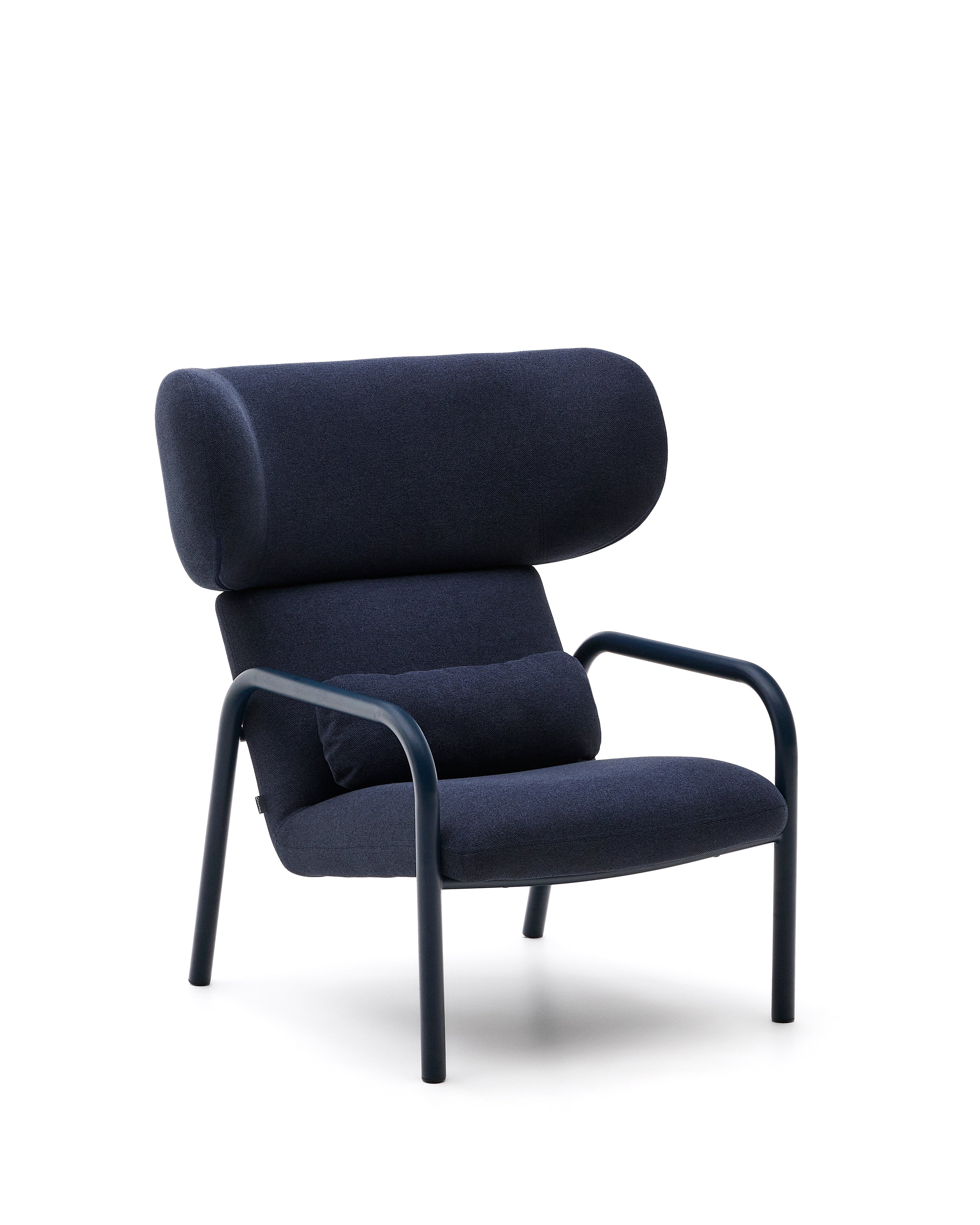 Inari armchair in blue with blue painted steel finish FSC Mix Credit - Product Image