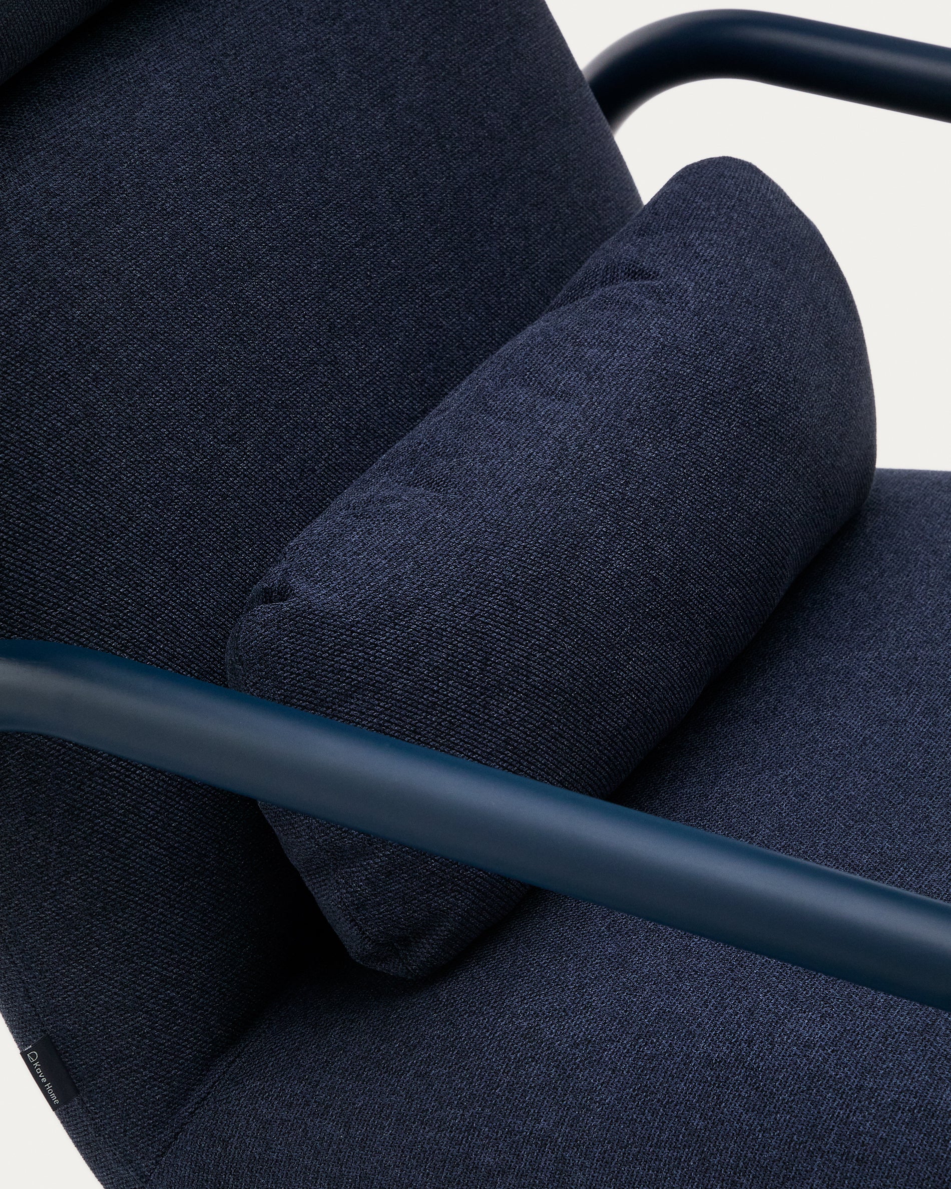Inari armchair in blue with blue painted steel finish FSC Mix Credit - Detail