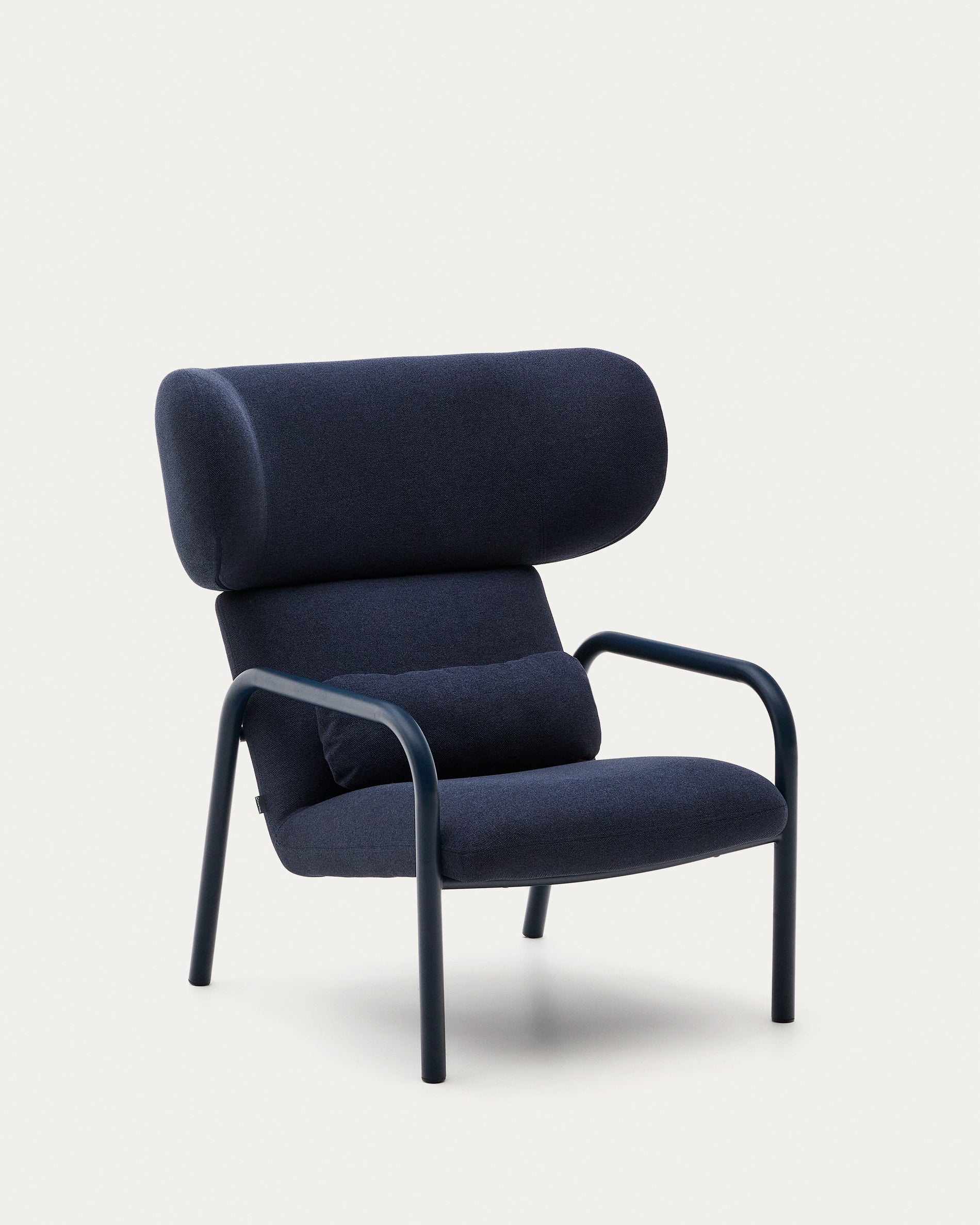 Inari armchair in blue with blue painted steel finish FSC Mix Credit - Product View