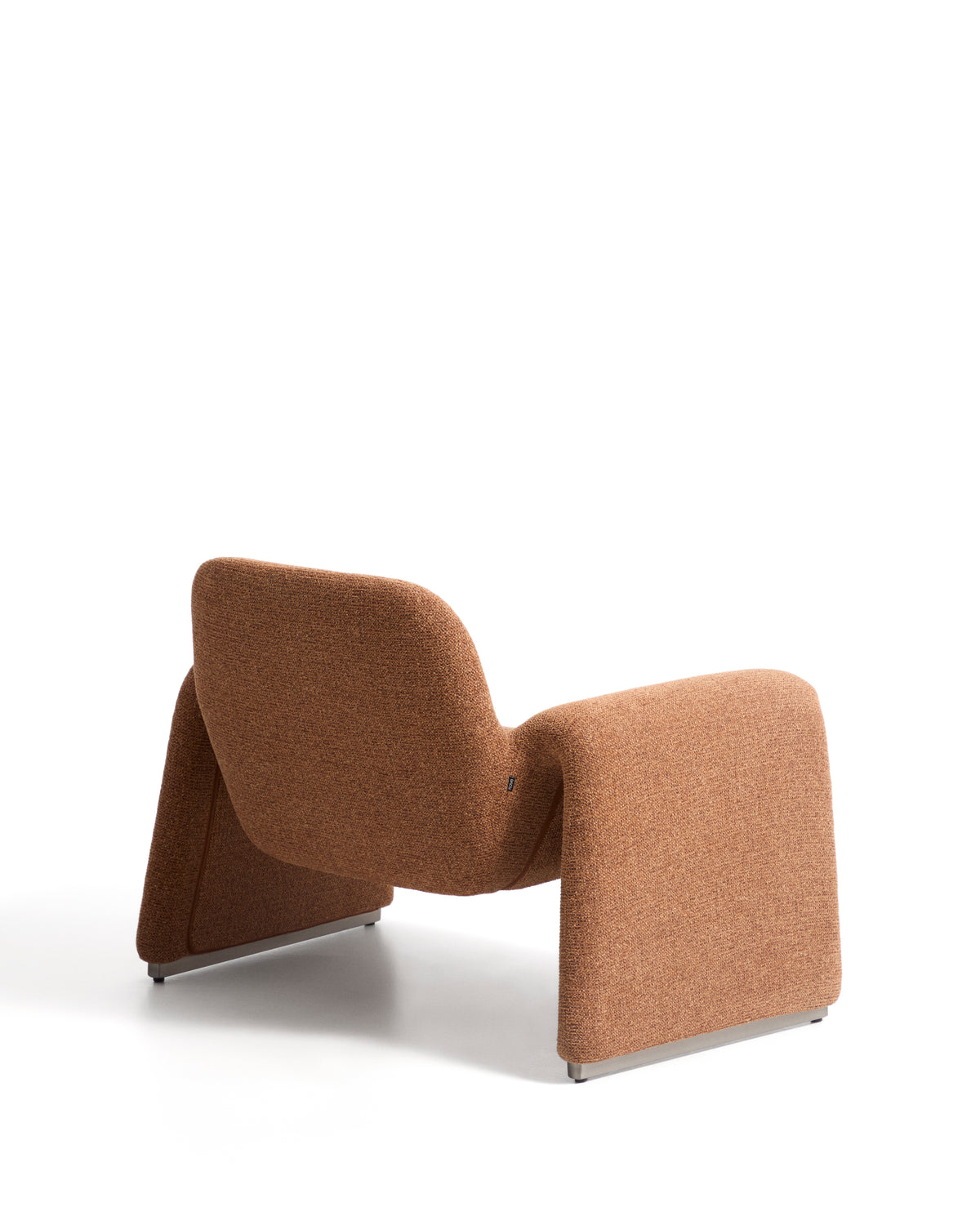 Melvia terracotta chenille armchair - Product Image