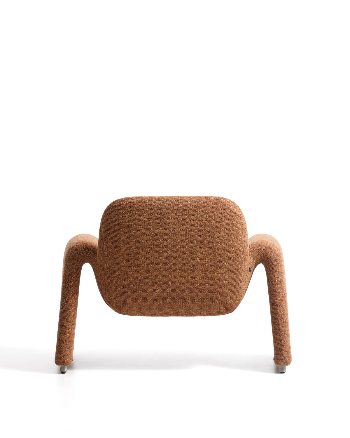 Melvia terracotta chenille armchair - Product Image