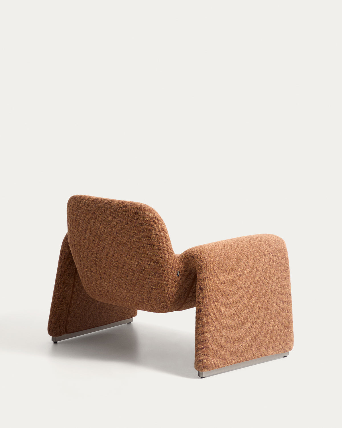 Melvia terracotta chenille armchair - Product View
