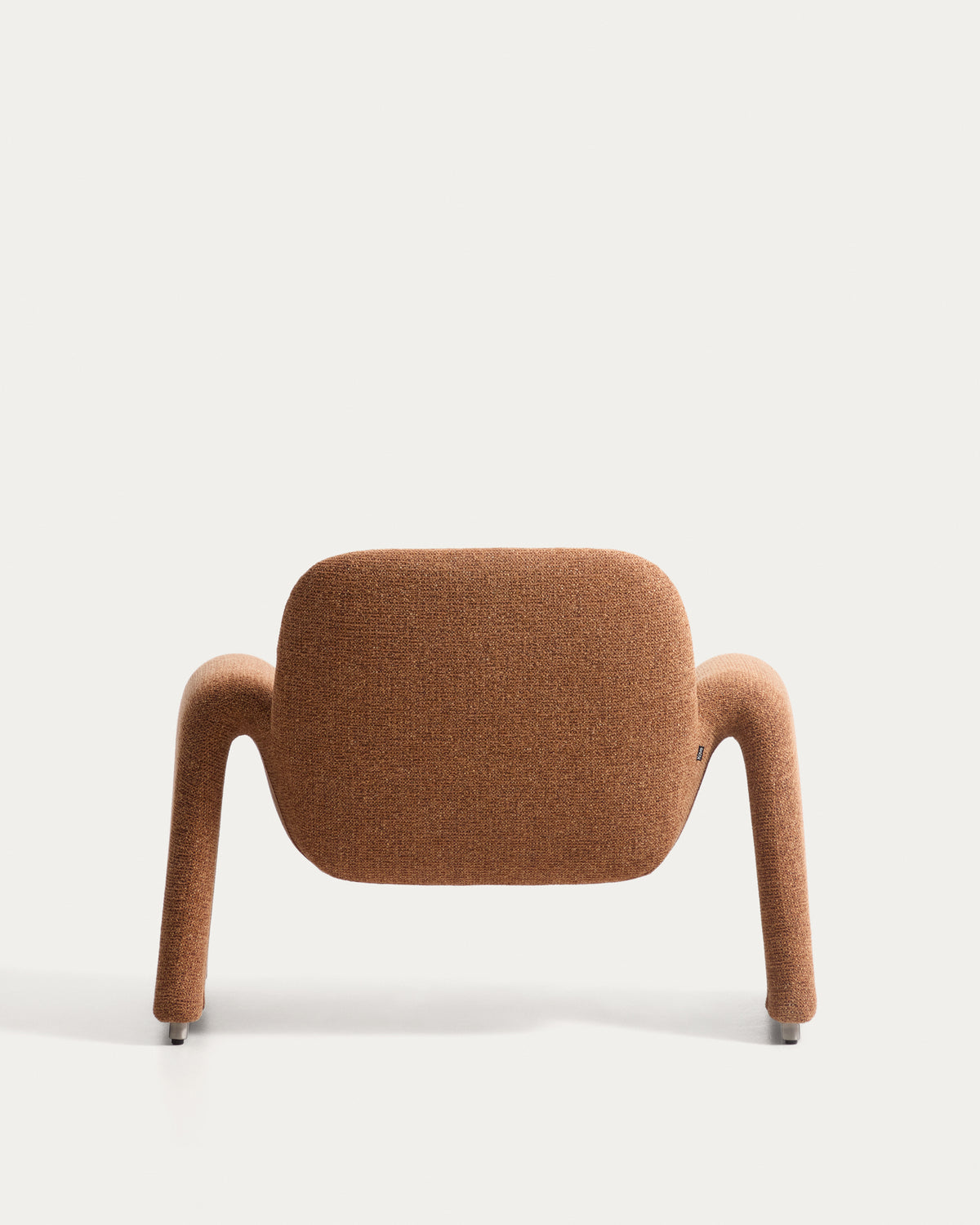 Melvia terracotta chenille armchair - Product View