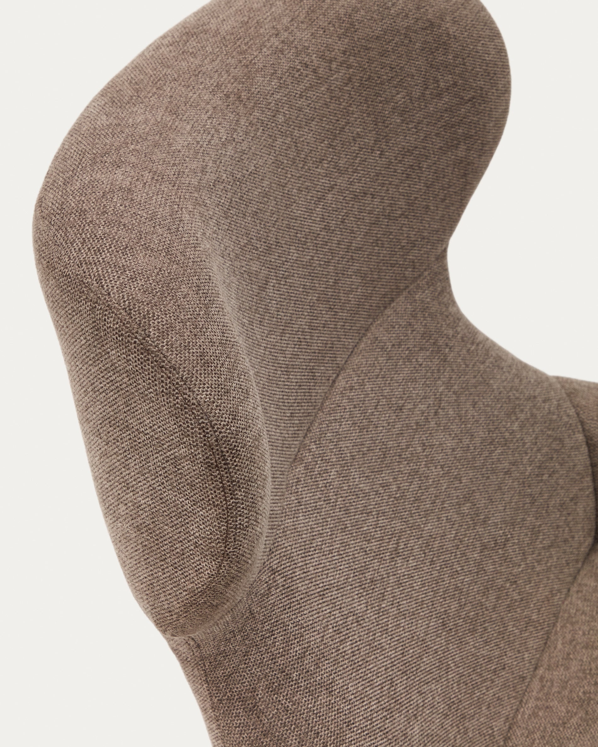Belina chenille armchair in light brown and steel with black finish FSC 100% - Detail