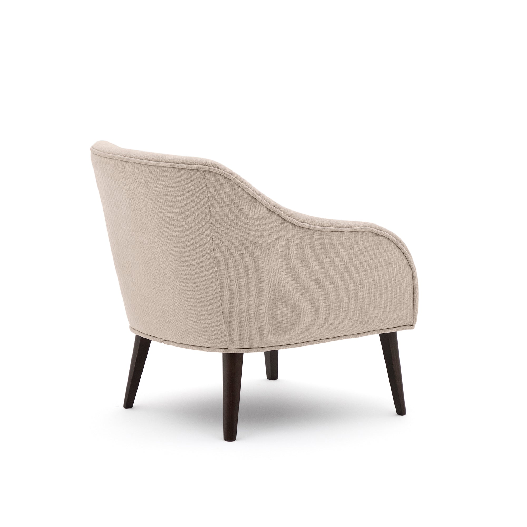 Bobly armchair in beige and with solid beech wood in a wenge finish FSC Mix Credit - Product Image
