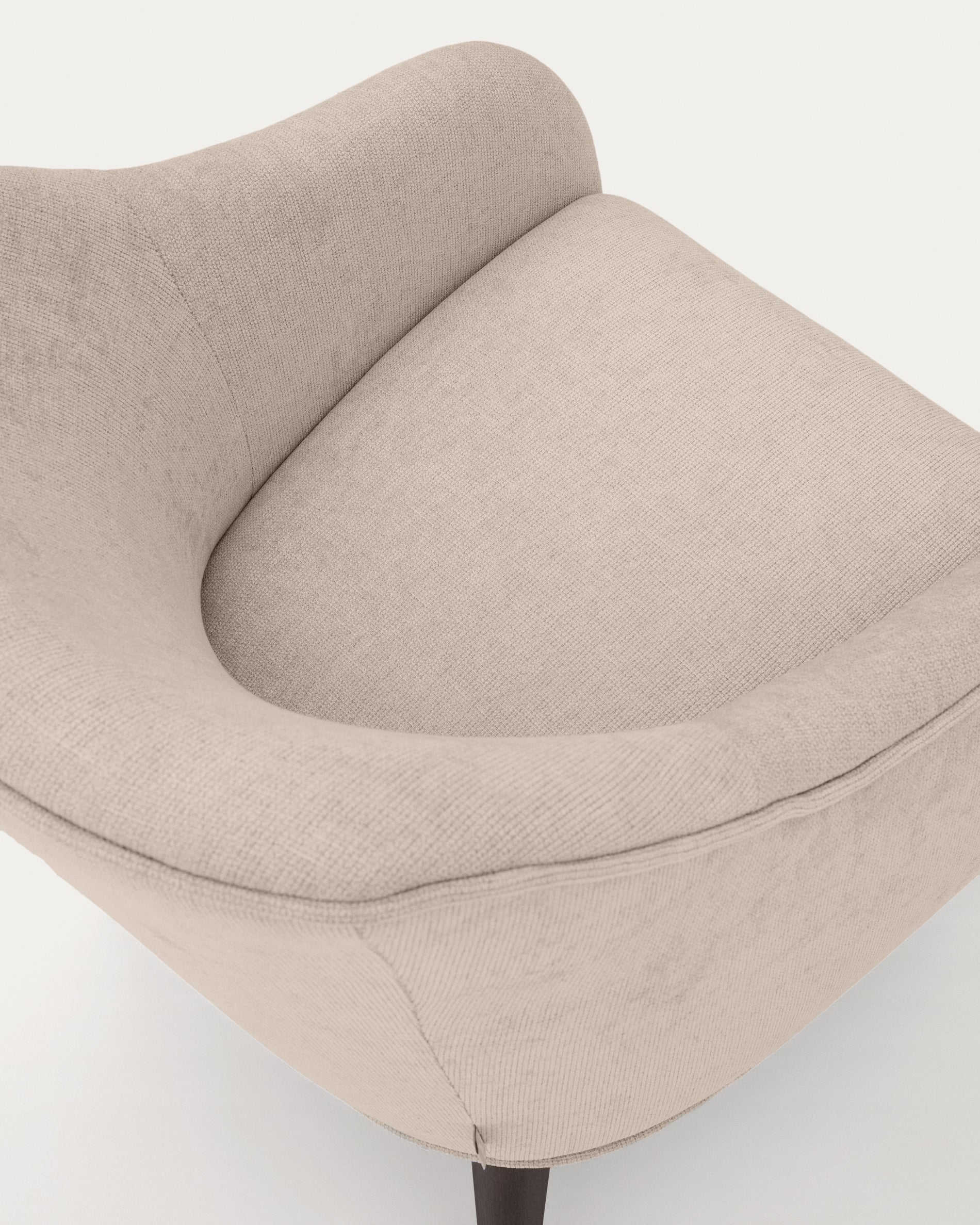 Bobly armchair in beige and with solid beech wood in a wenge finish FSC Mix Credit - Detail