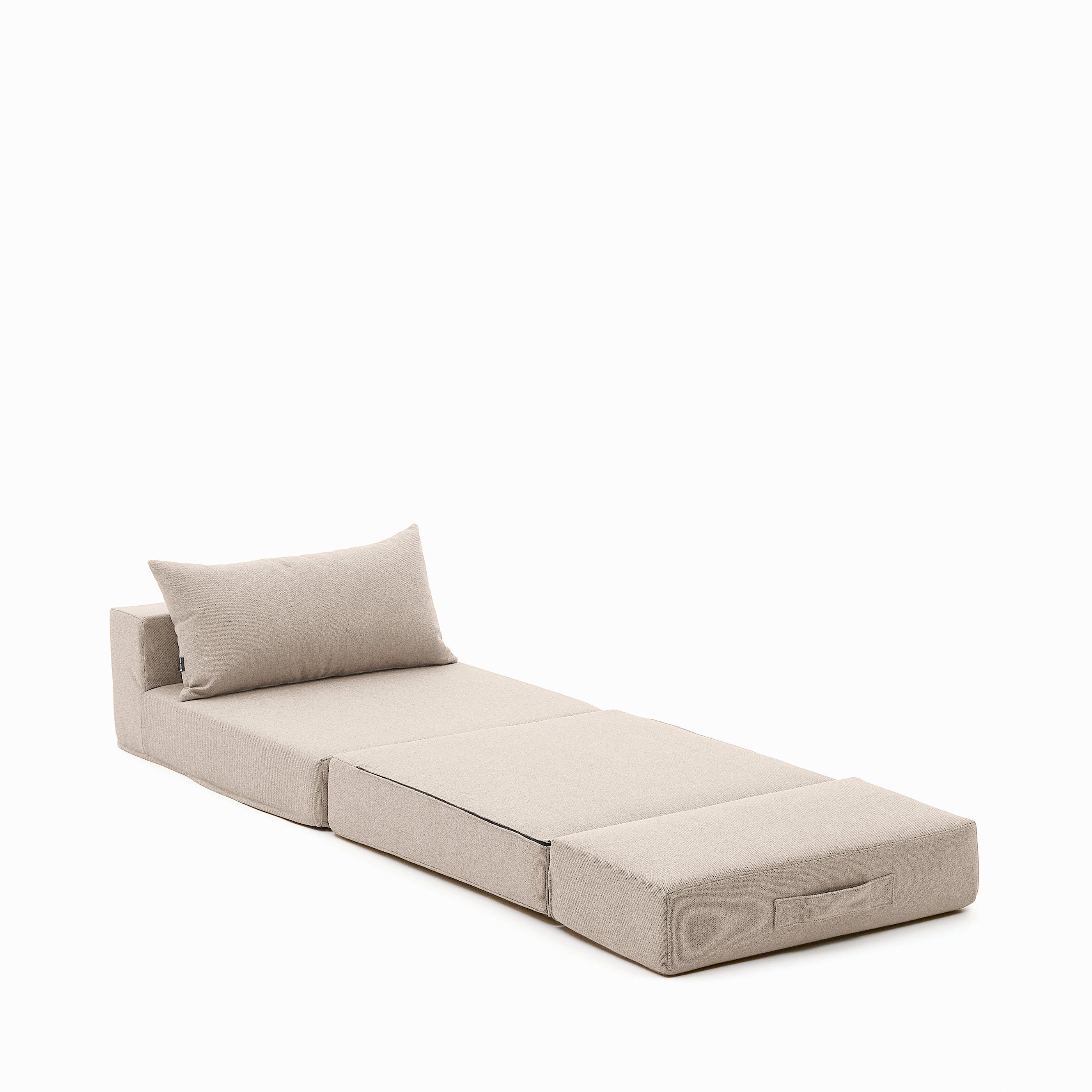 Arty beige, convertible pouffe/bed 70 x 89 (200) cm - Product Image