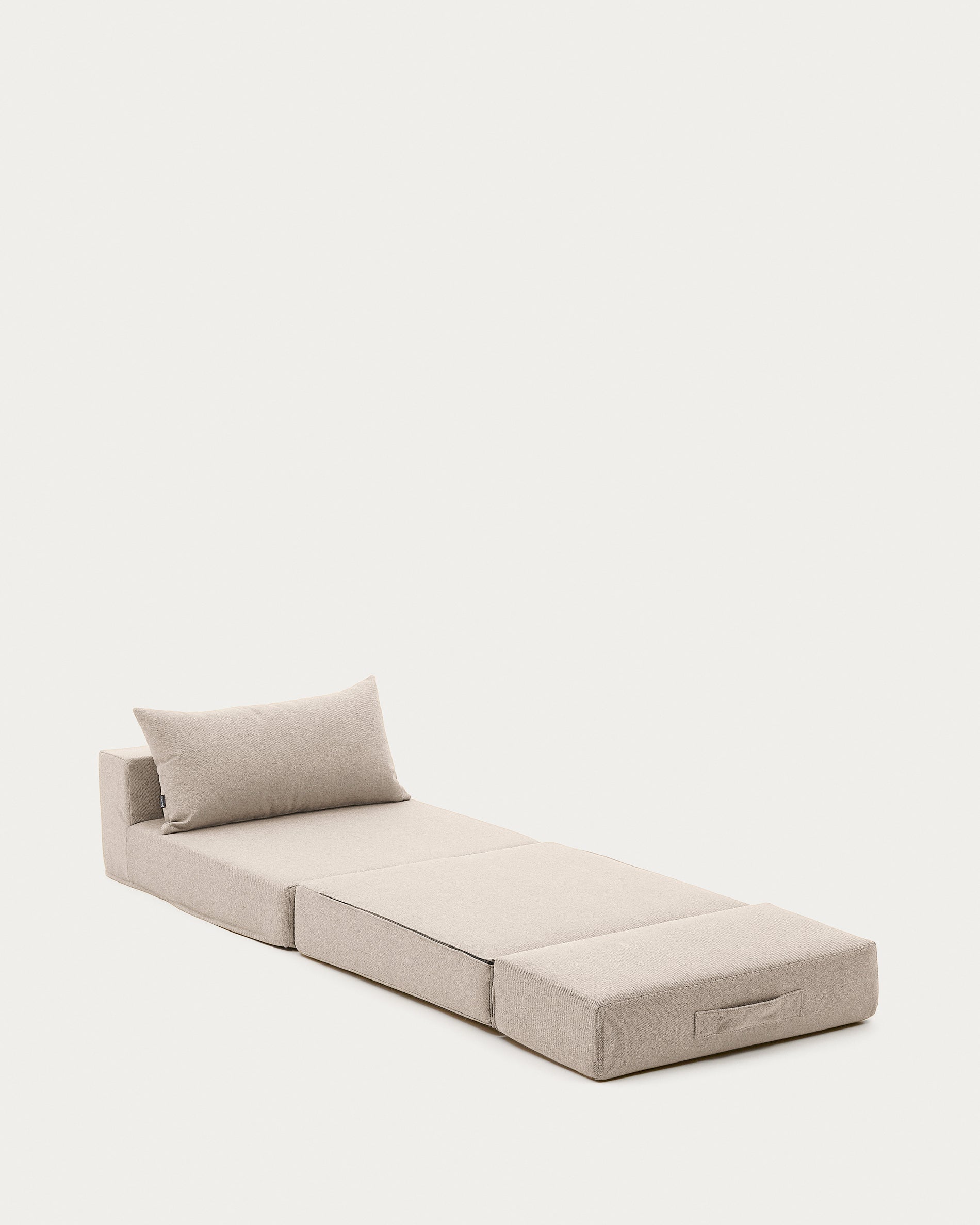 Arty beige, convertible pouffe/bed 70 x 89 (200) cm - Product View