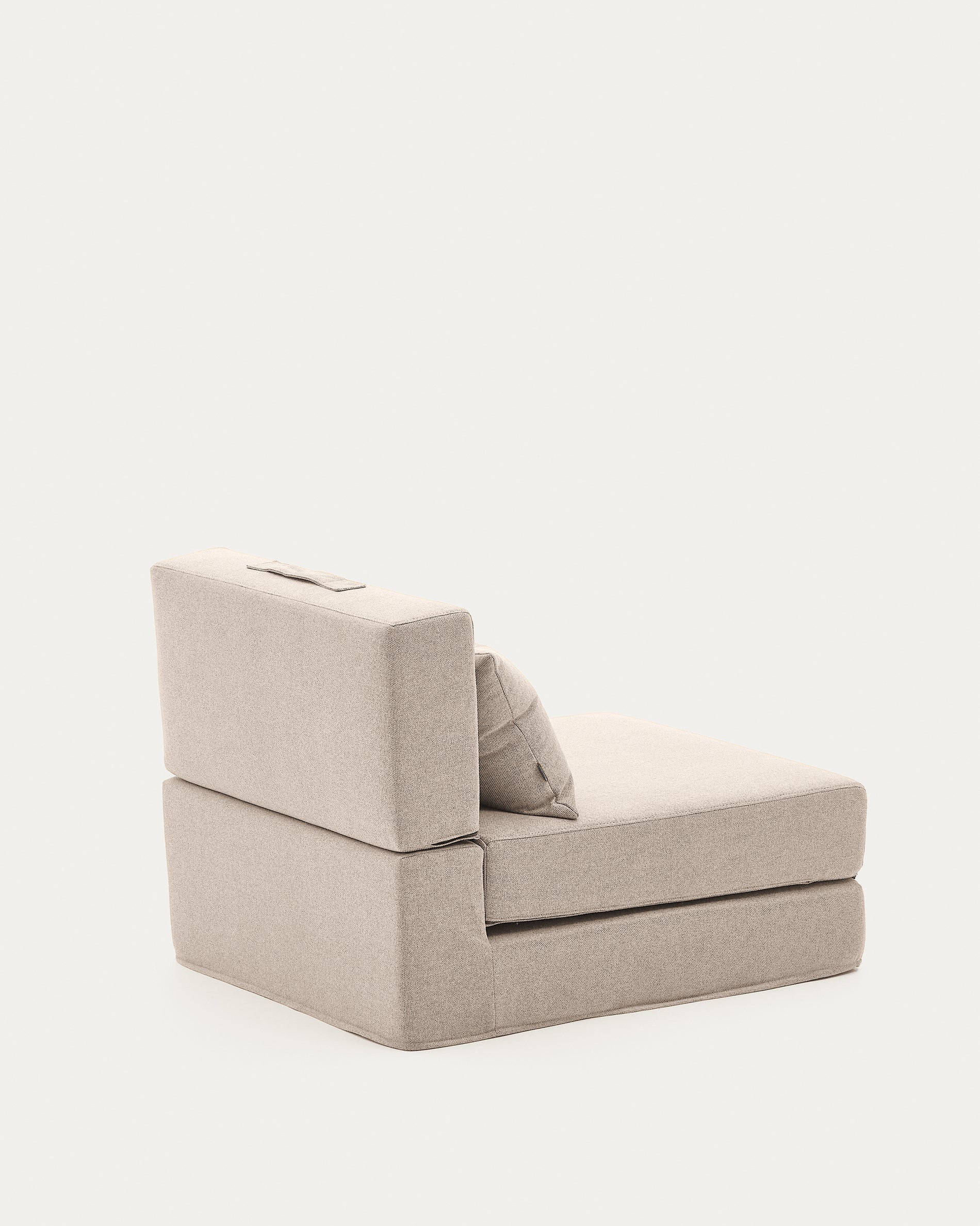 Arty beige, convertible pouffe/bed 70 x 89 (200) cm - Product View