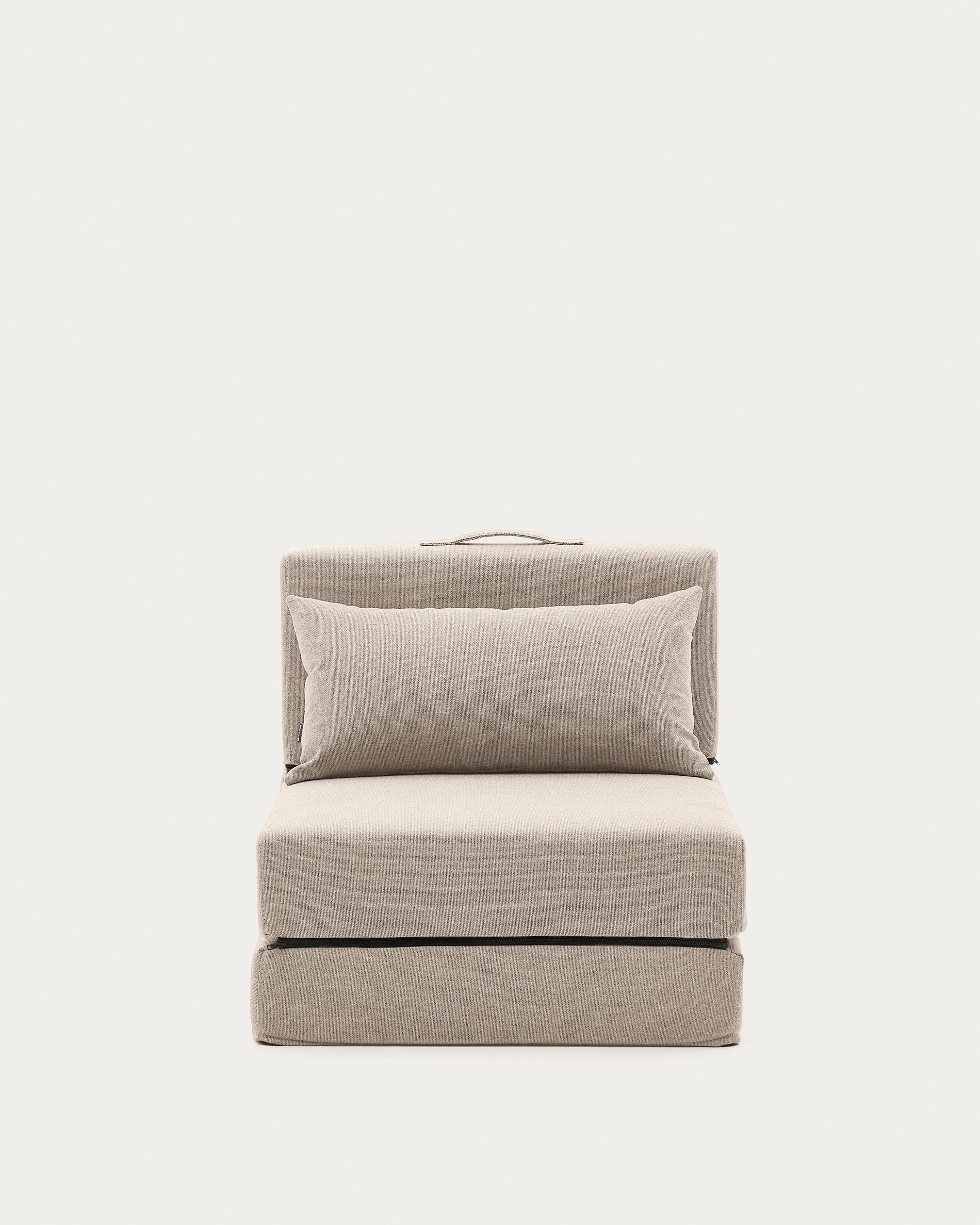 Arty beige, convertible pouffe/bed 70 x 89 (200) cm - Product View