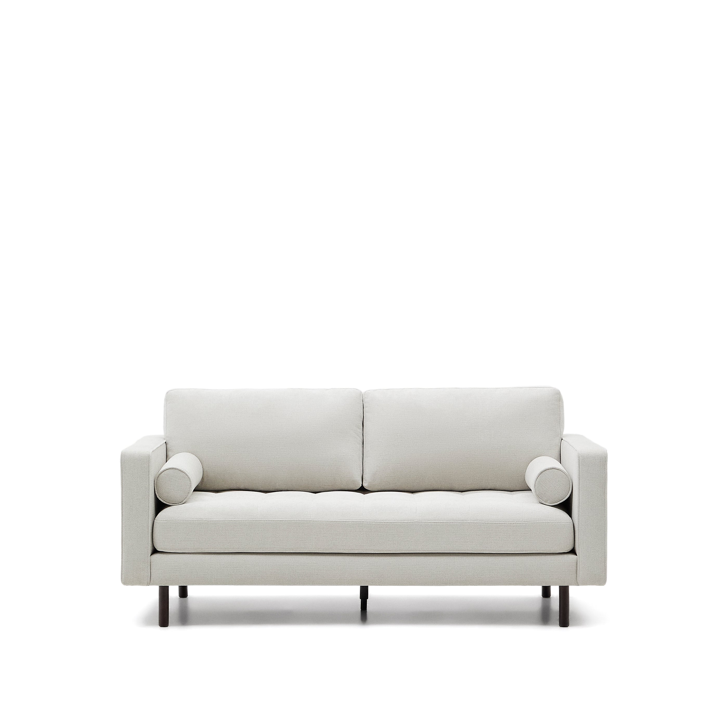 Debra 2-seater sofa in pearl chenille and legs with wenge finish, 182 cm FSC Mix Credit - Product Image