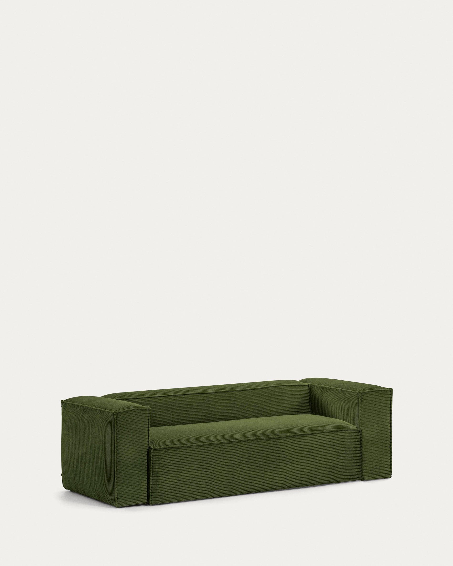 Blok 3-seater sofa in green thick corduroy 240cm FSC Mix Credit - Product View
