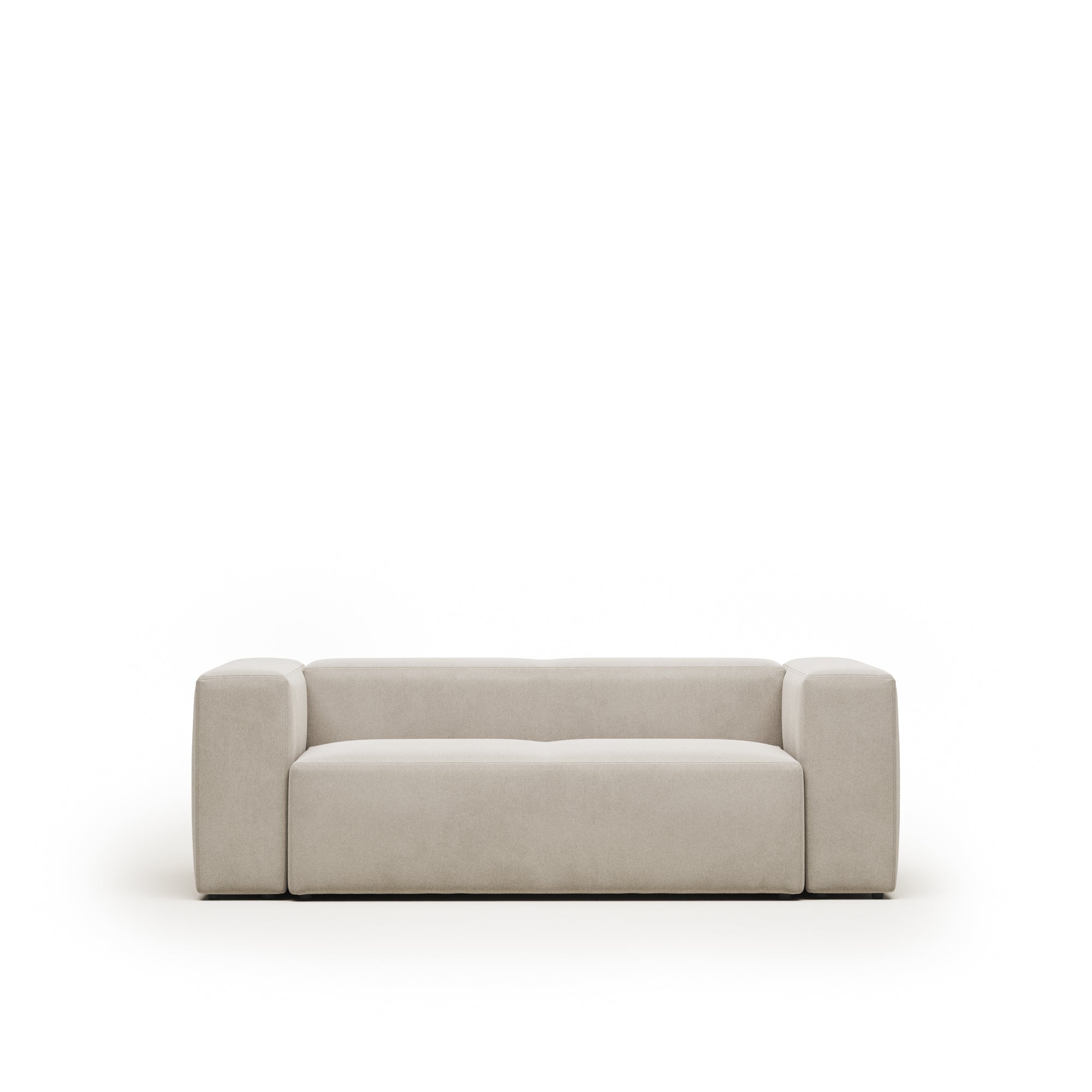 Blok 2-seater beige chenille sofa 210cm FSC Mix Credit - Product Image