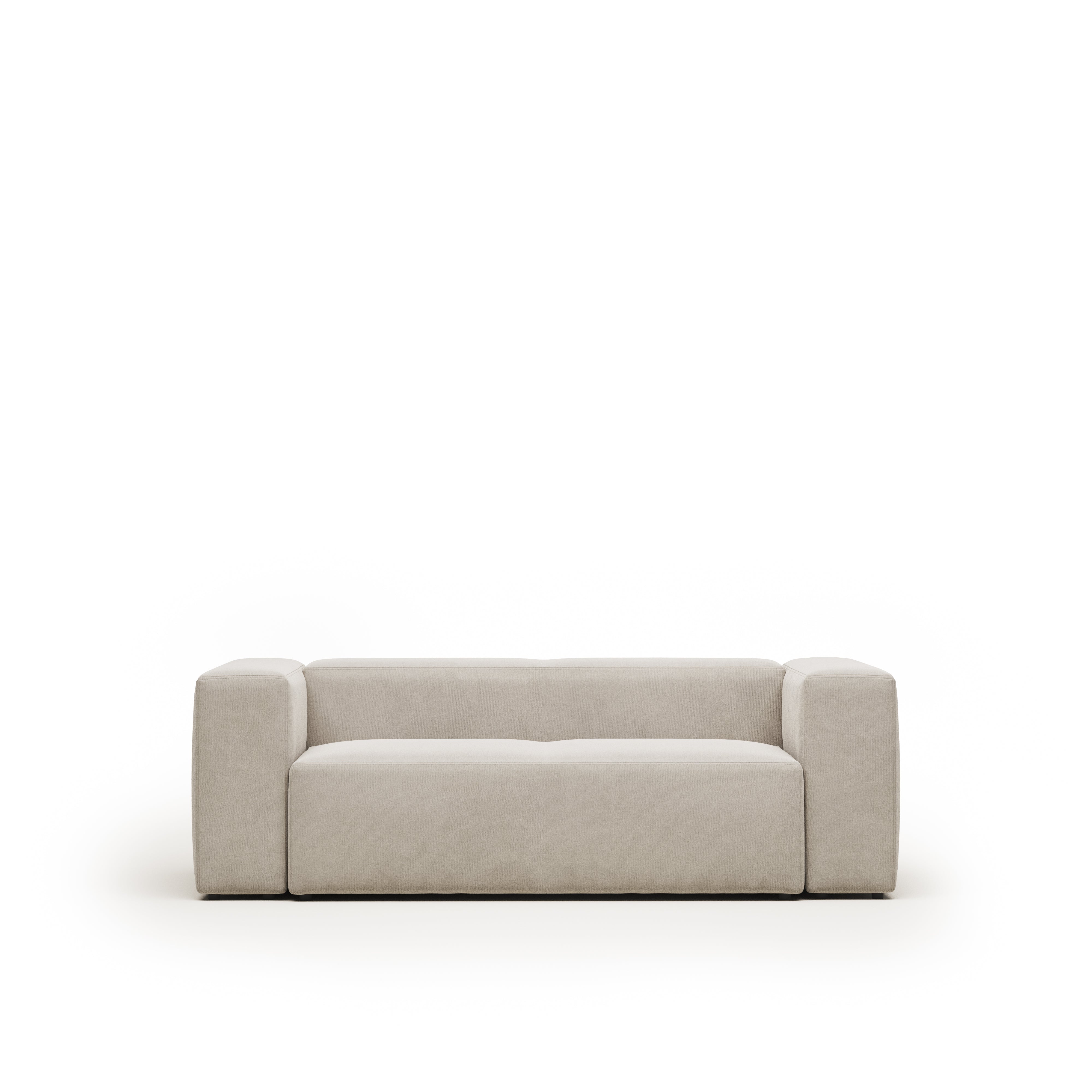 Blok 2-seater beige chenille sofa 210cm FSC Mix Credit - Product Image