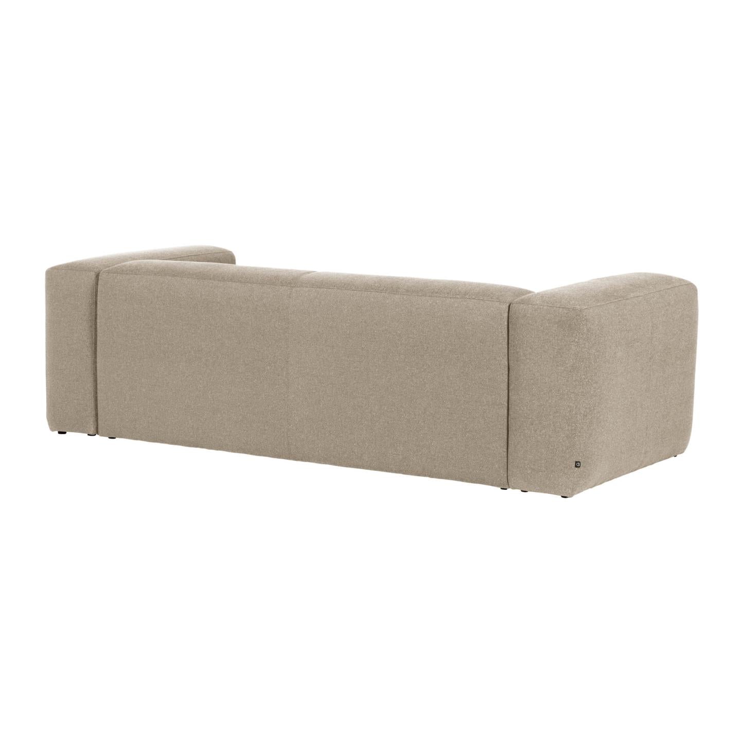 Blok 2-seater beige chenille sofa 210cm FSC Mix Credit - Product Image