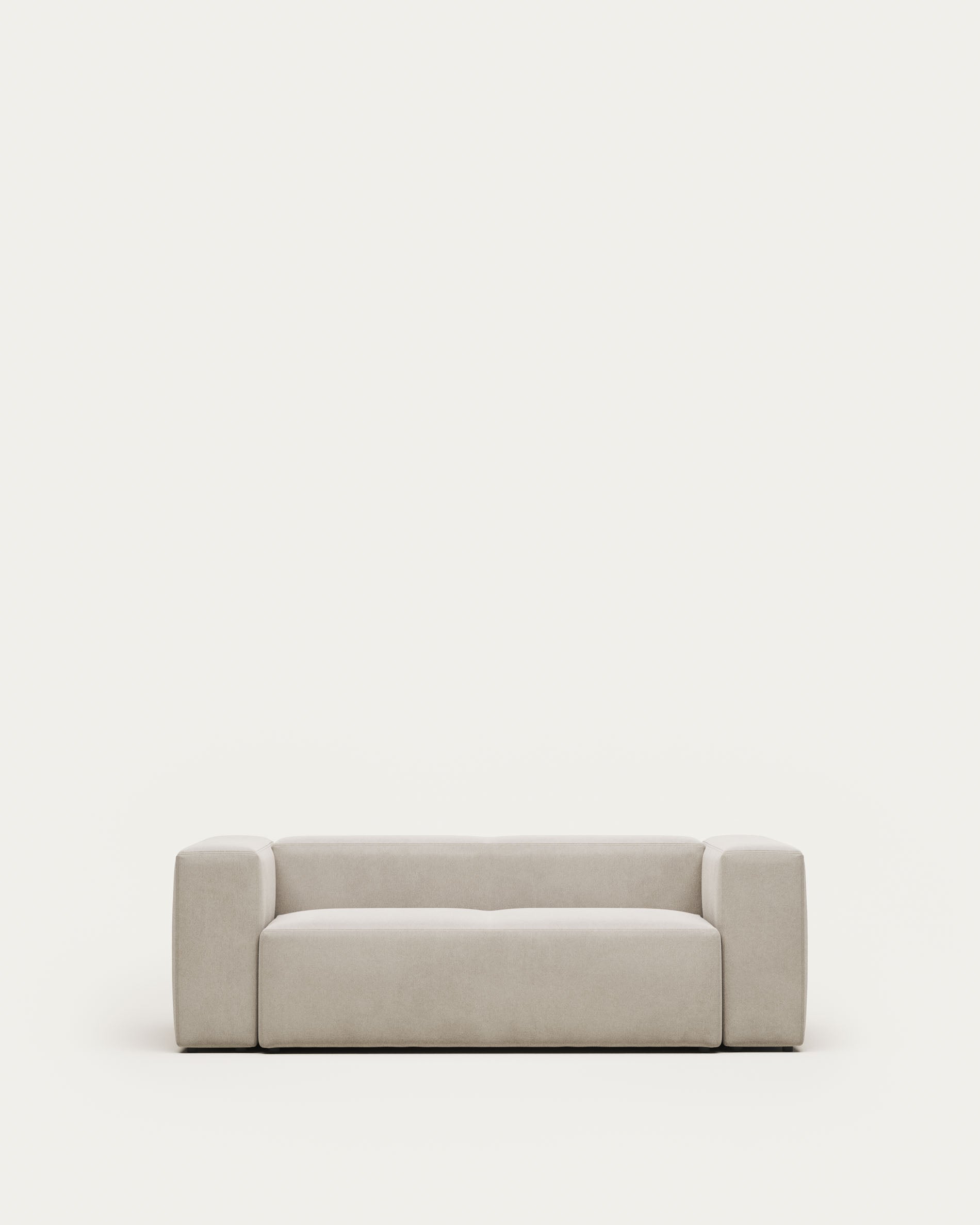 Blok 2-seater beige chenille sofa 210cm FSC Mix Credit - Product View