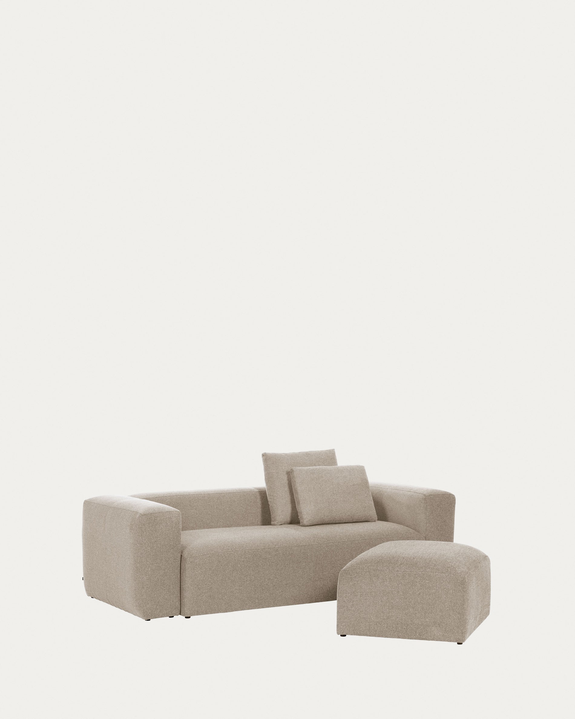 Blok 2-seater beige chenille sofa 210cm FSC Mix Credit - Product View