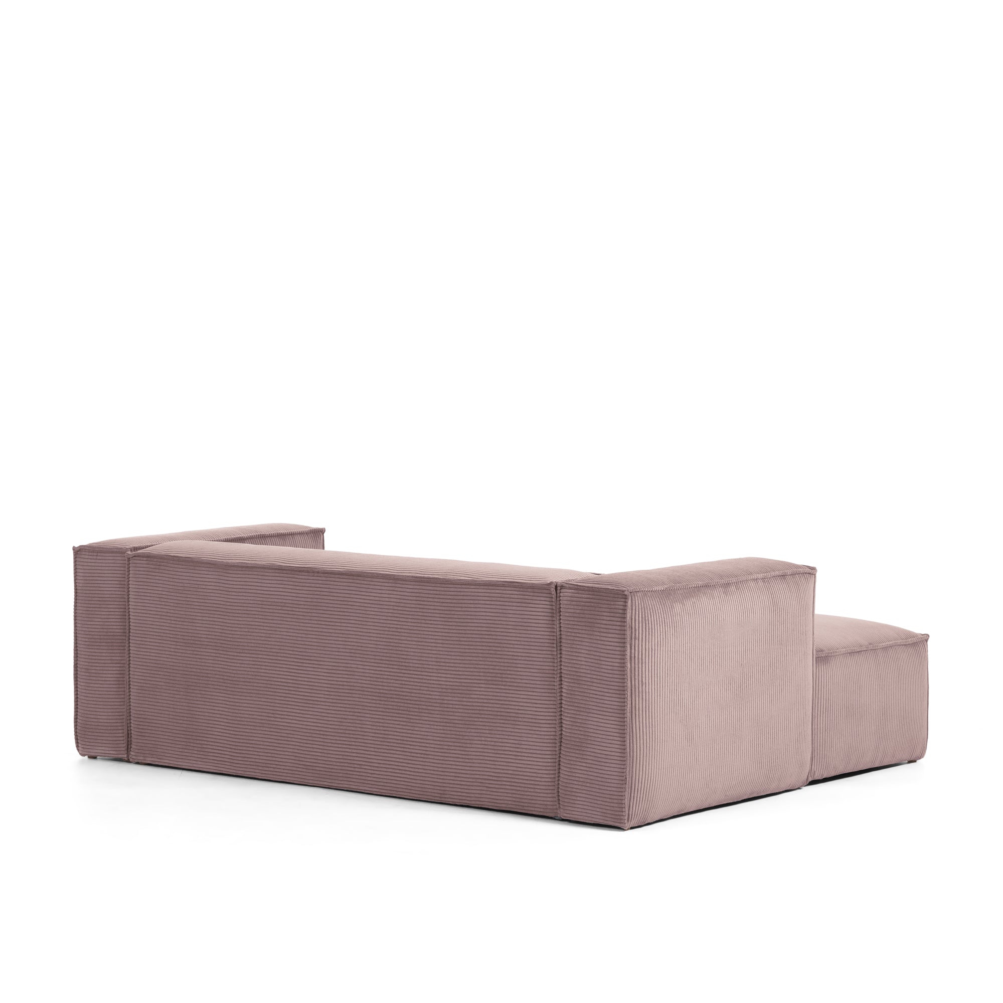 Blok 2-seater left chaise longue sofa in pink thick corduroy 240cm FSC Mix Credit - Product Image