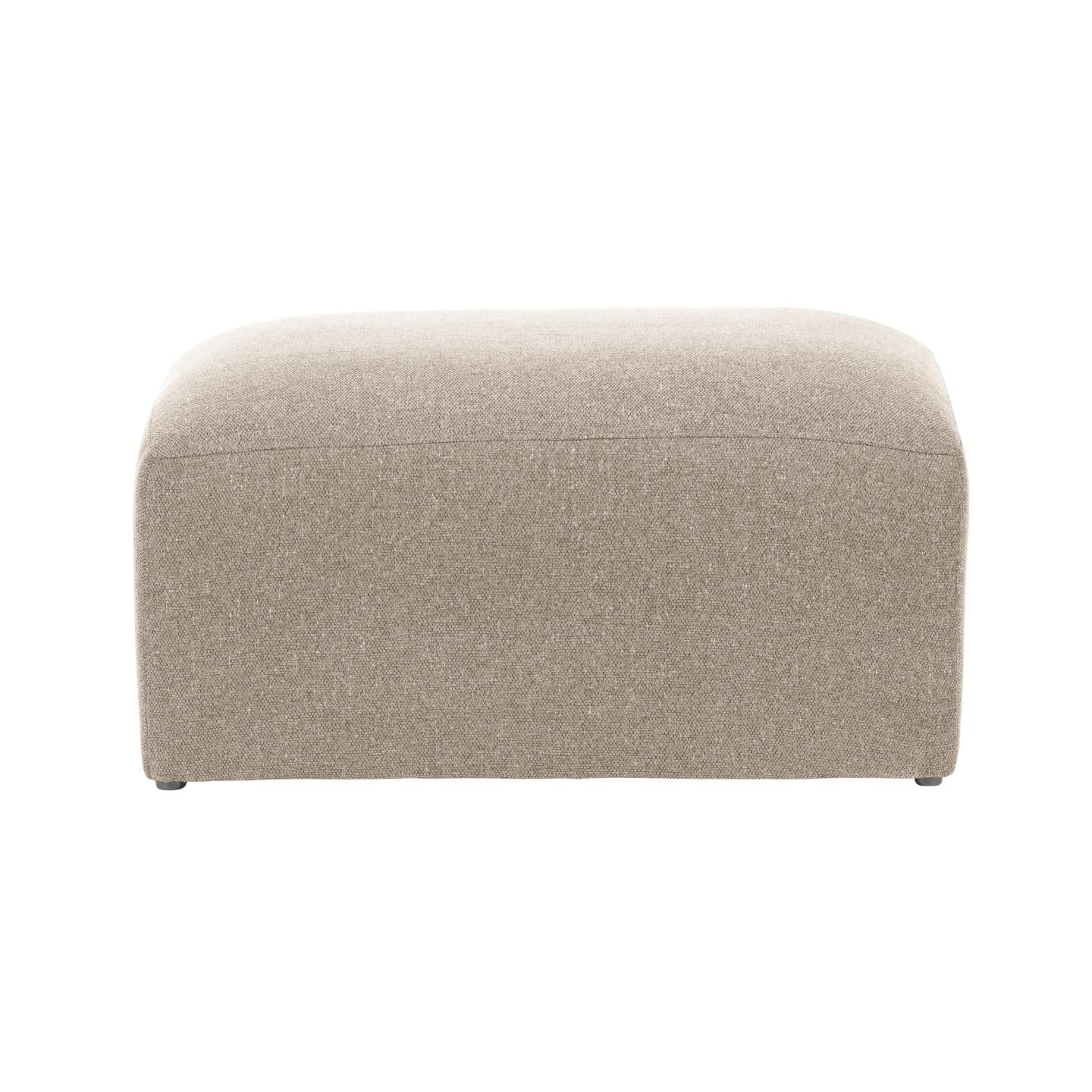 Blok beige chenille footrest 90 x 74cm FSC Mix Credit - Product Image