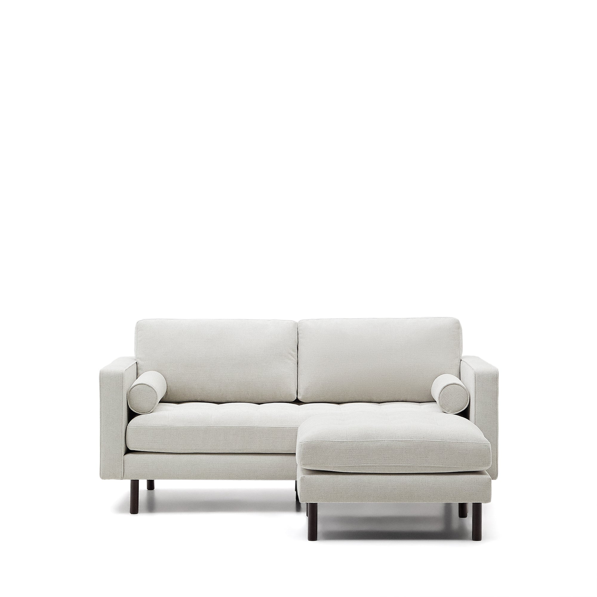 Debra 2-seater sofa with pearl chenille footrest and wenge-finished legs, 182 cm FSC Mix Credit - Product Image