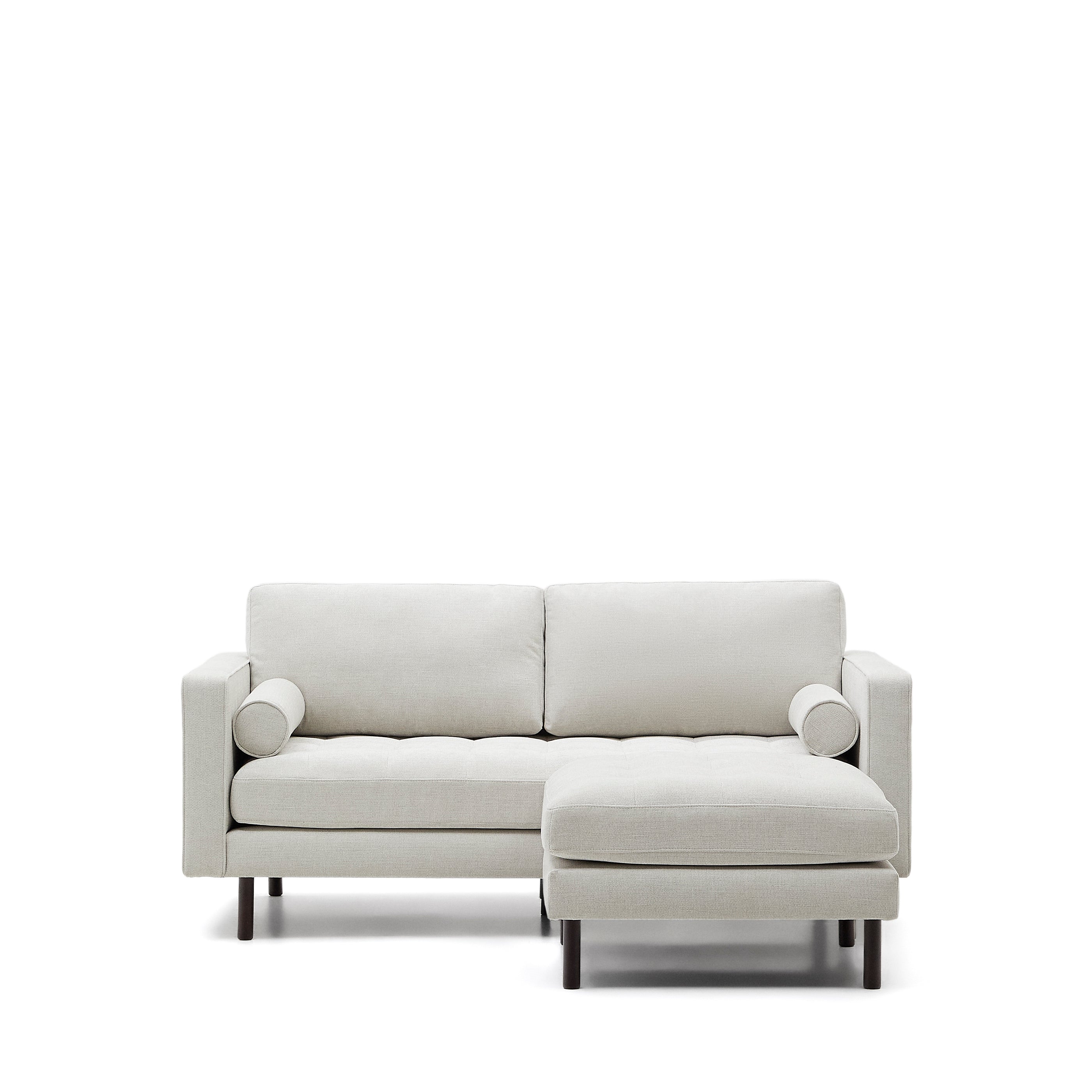 Debra 2-seater sofa with pearl chenille footrest and wenge-finished legs, 182 cm FSC Mix Credit - Product Image