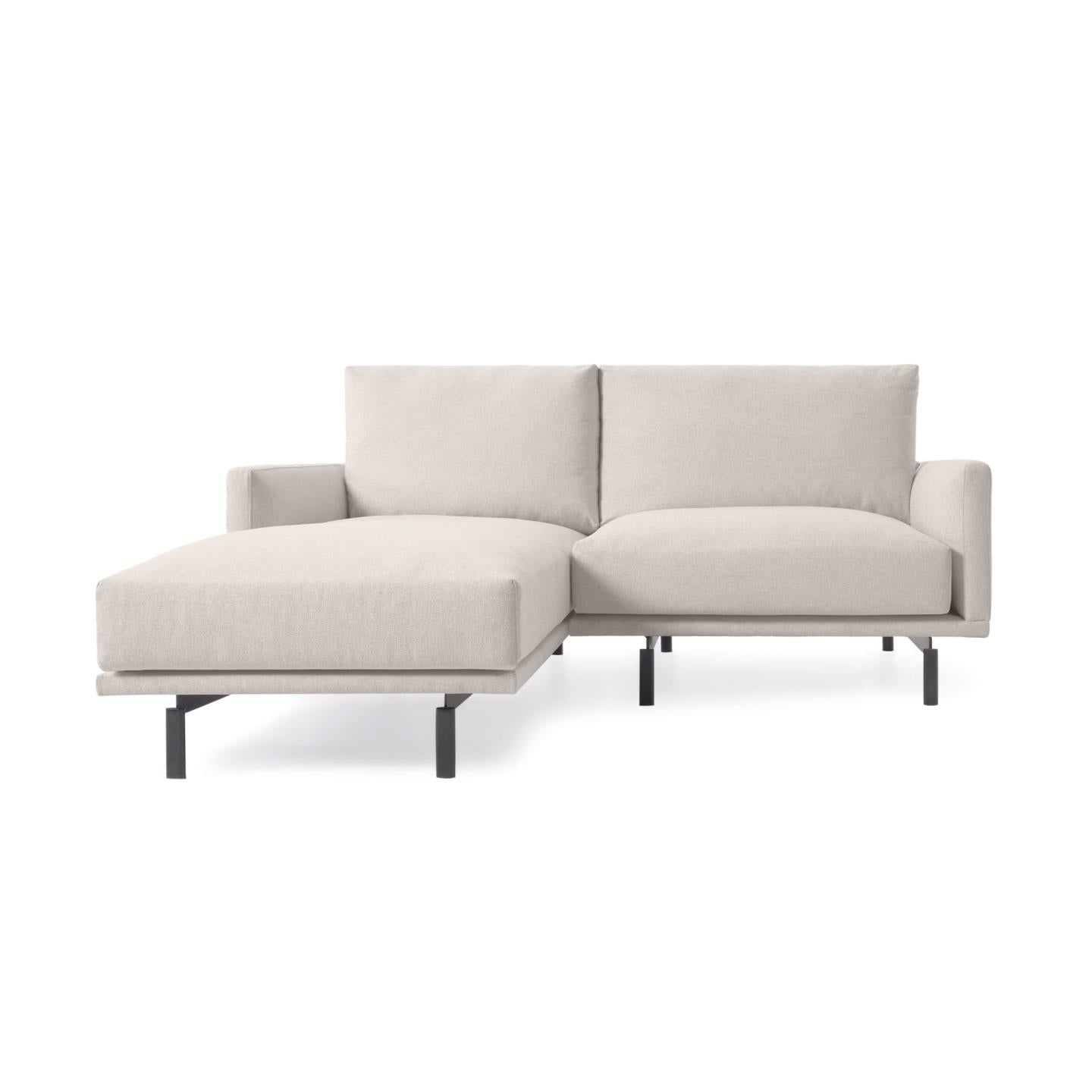 Galene 3 seater sofa with left-hand chaise longue in beige, 194 cm FSC Mix Credit - Product Image