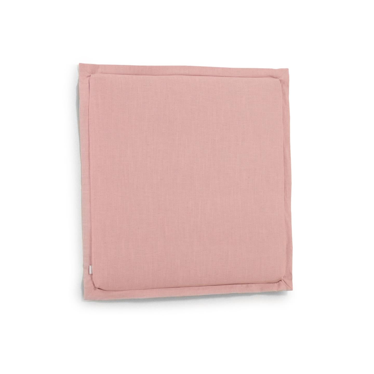 Tanit headboard with pink linen removable cover, for 90 cm beds - Product Image