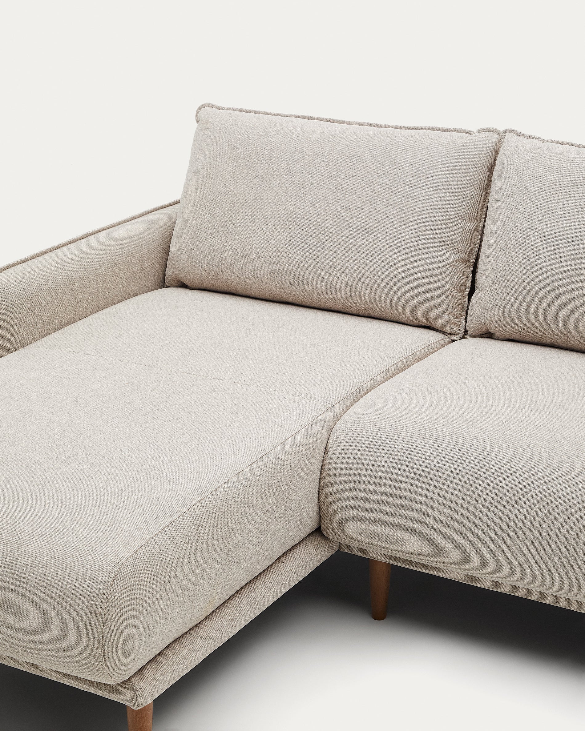 Carlota 3-üléses kanapé bal/jobb oldali chaise longue-val bézs színben, 262 cm