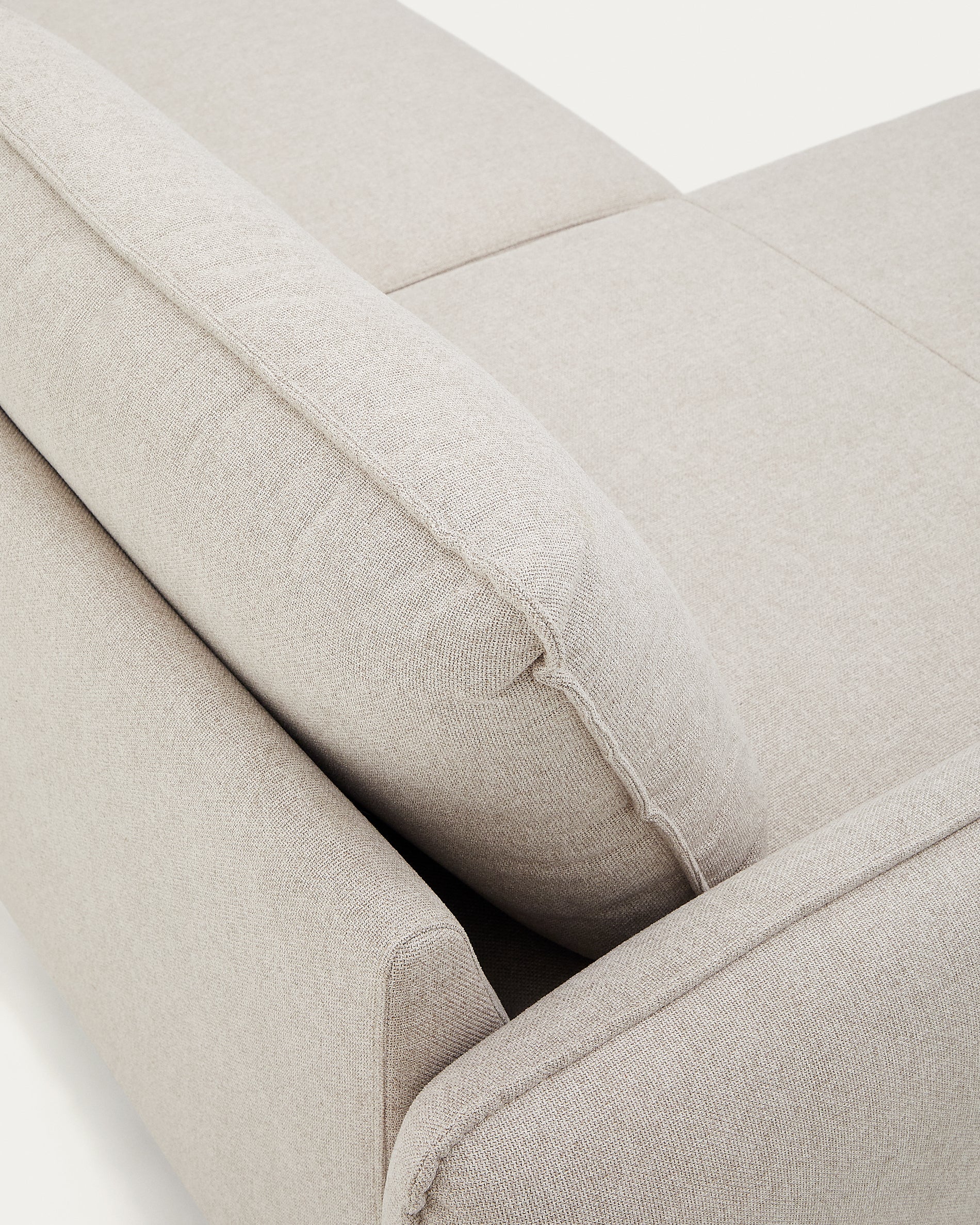 Carlota 3-üléses kanapé bal/jobb oldali chaise longue-val bézs színben, 262 cm
