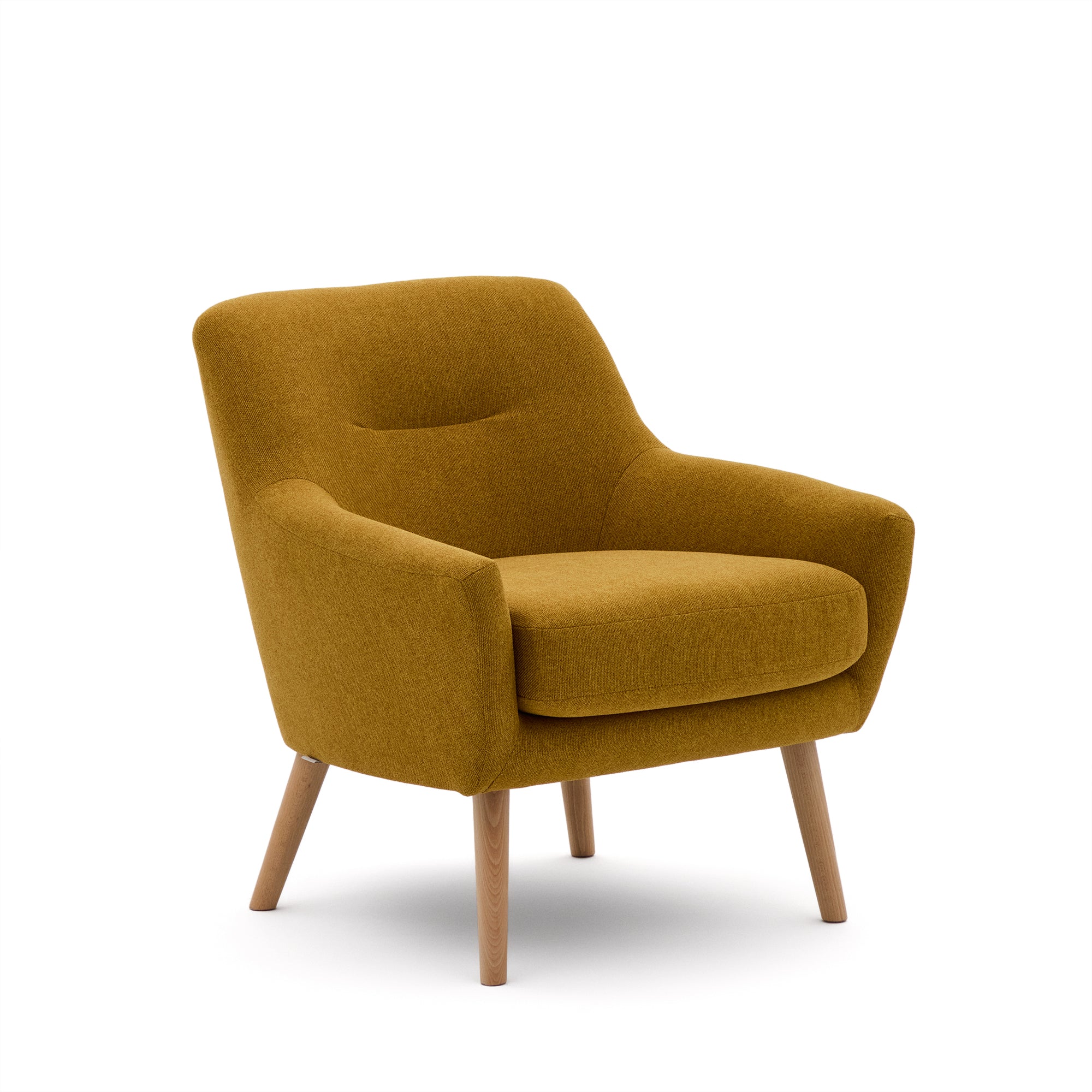 Candela mustard-coloured armchair - Product Image