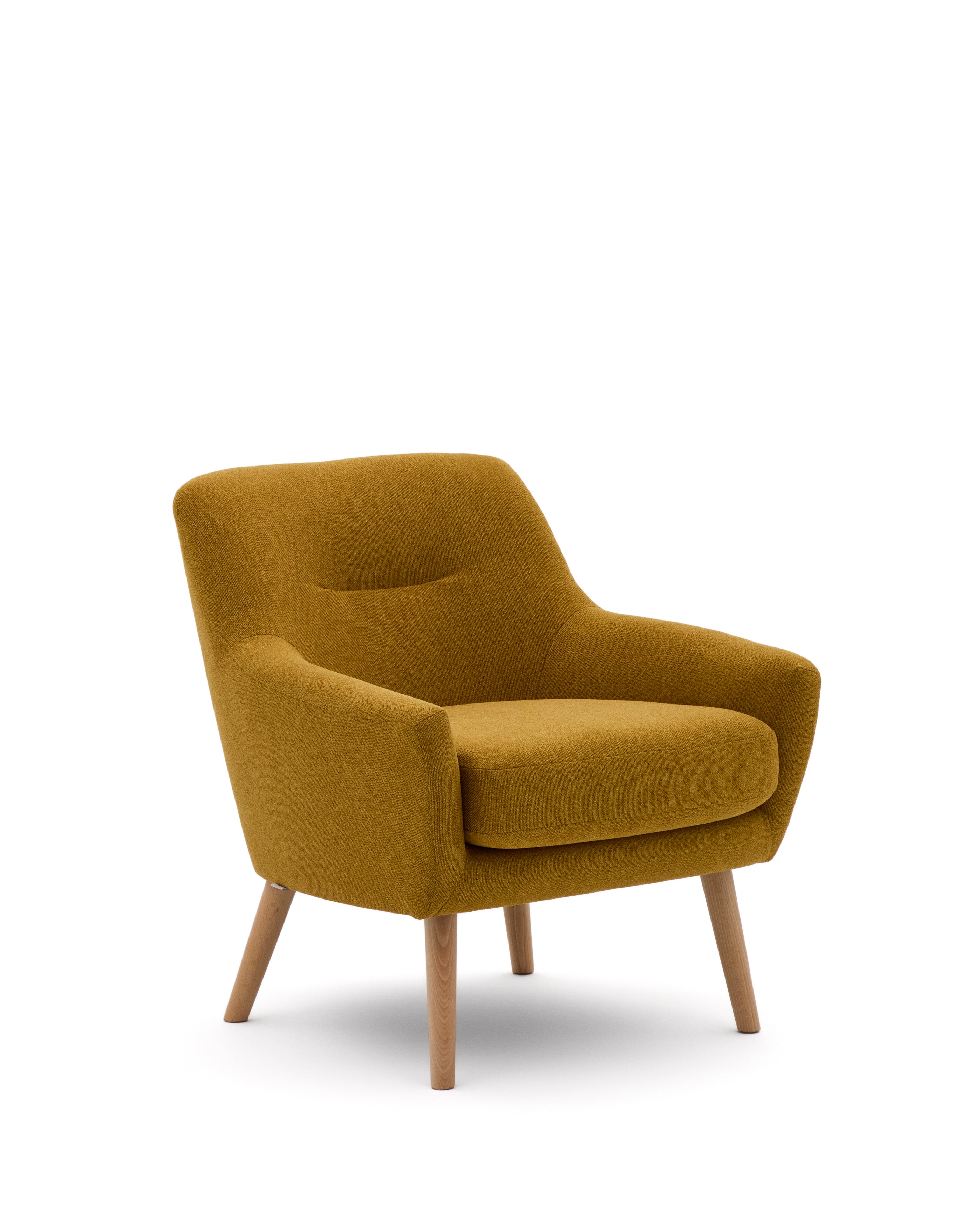 Candela mustard-coloured armchair - Product Image