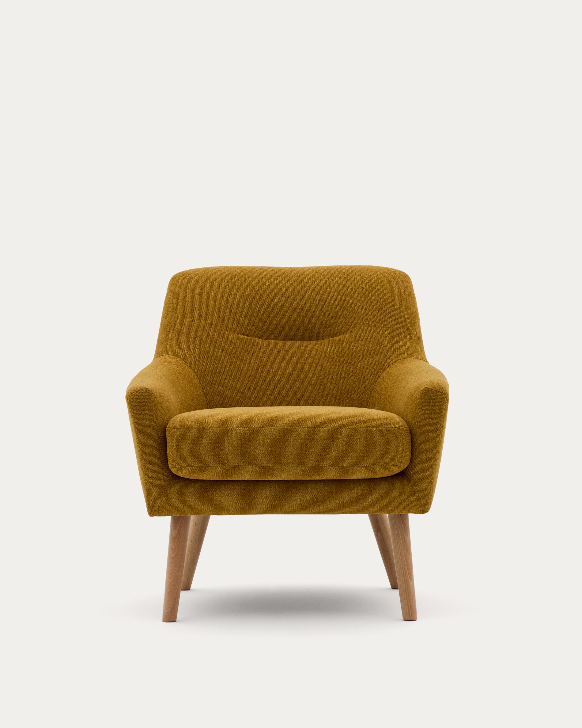Candela mustard-coloured armchair - Product View