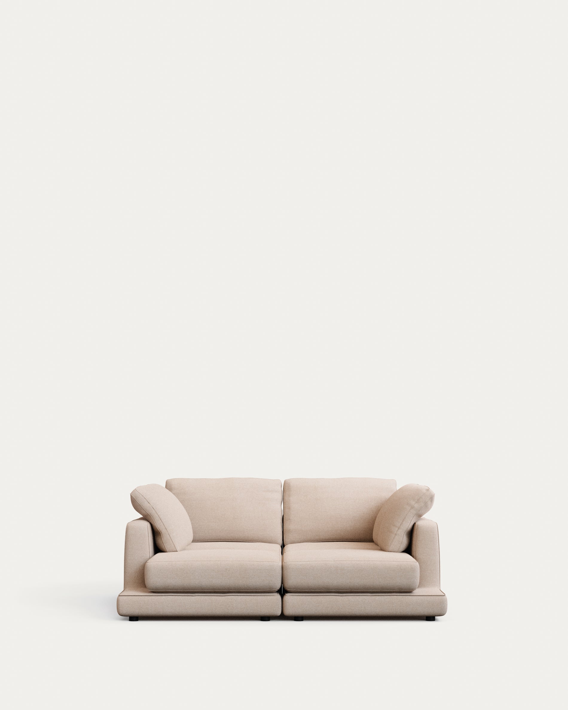 Gala 3-seater sofa with double chaise longue beige, 210cm - Product View