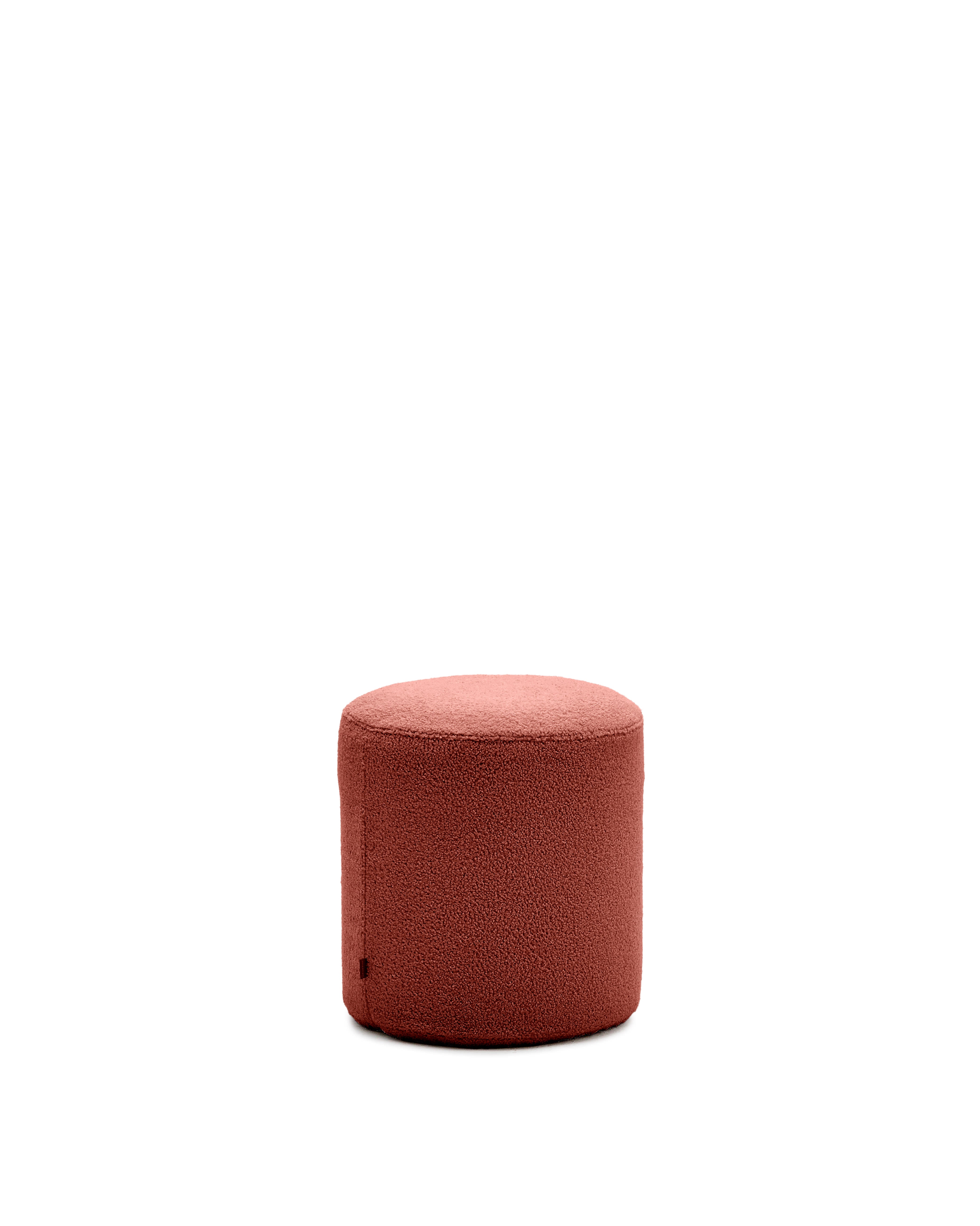 Kaeli lábtartó levehető terrakotta bouclé huzattal, Ø 43 cm