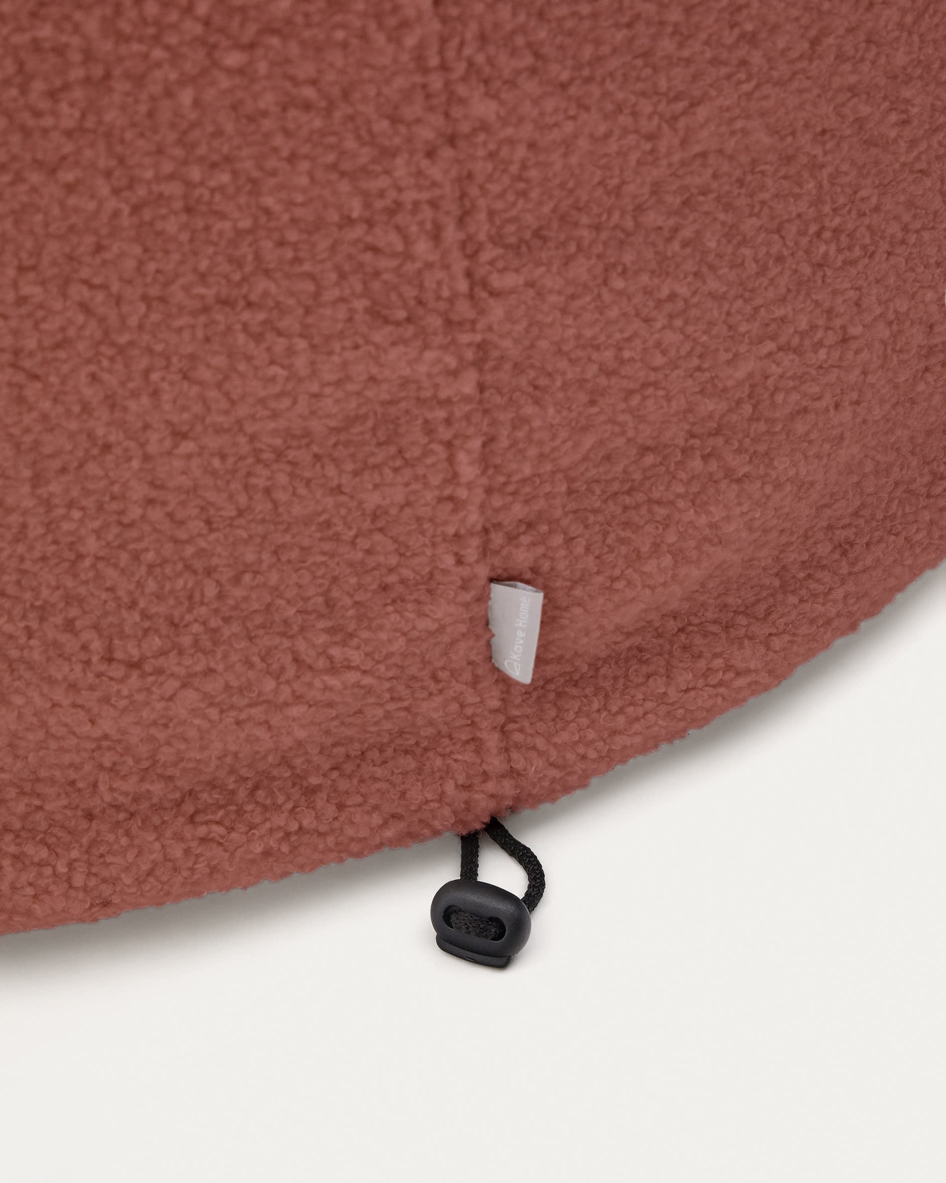 Kaeli lábtartó levehető terrakotta bouclé huzattal, Ø 43 cm