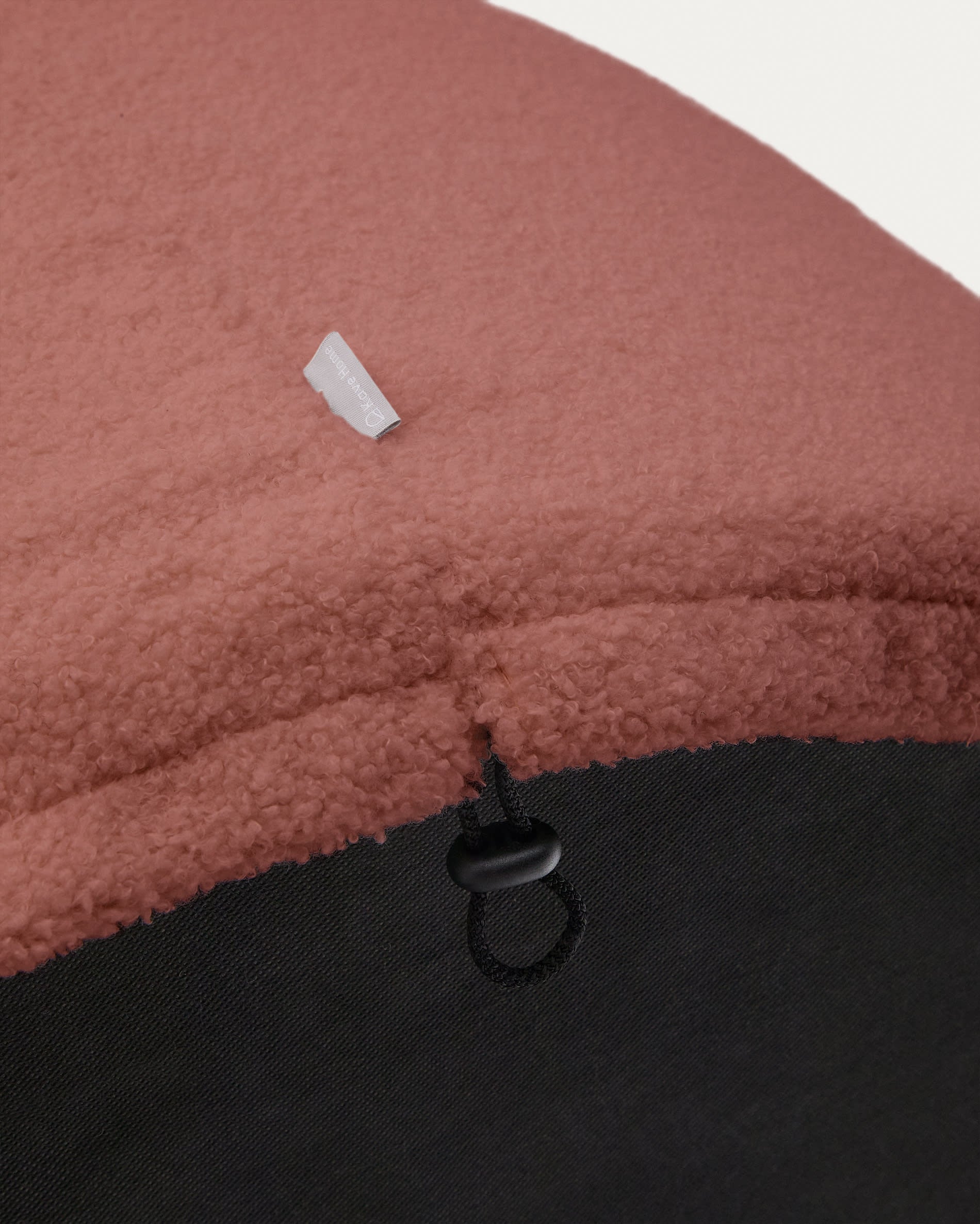 Kaeli lábtartó levehető terrakotta bouclé huzattal, Ø 43 cm