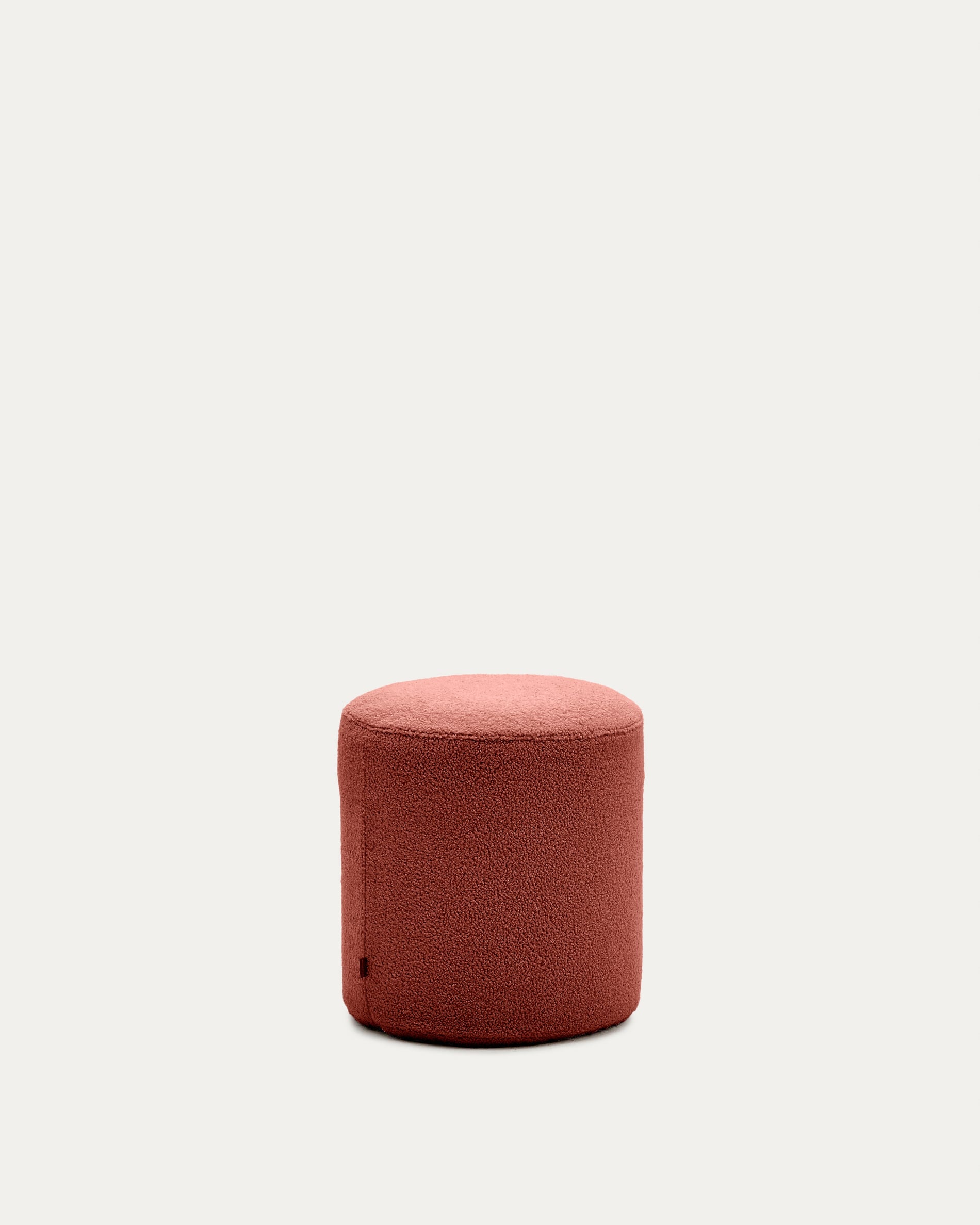 Kaeli lábtartó levehető terrakotta bouclé huzattal, Ø 43 cm