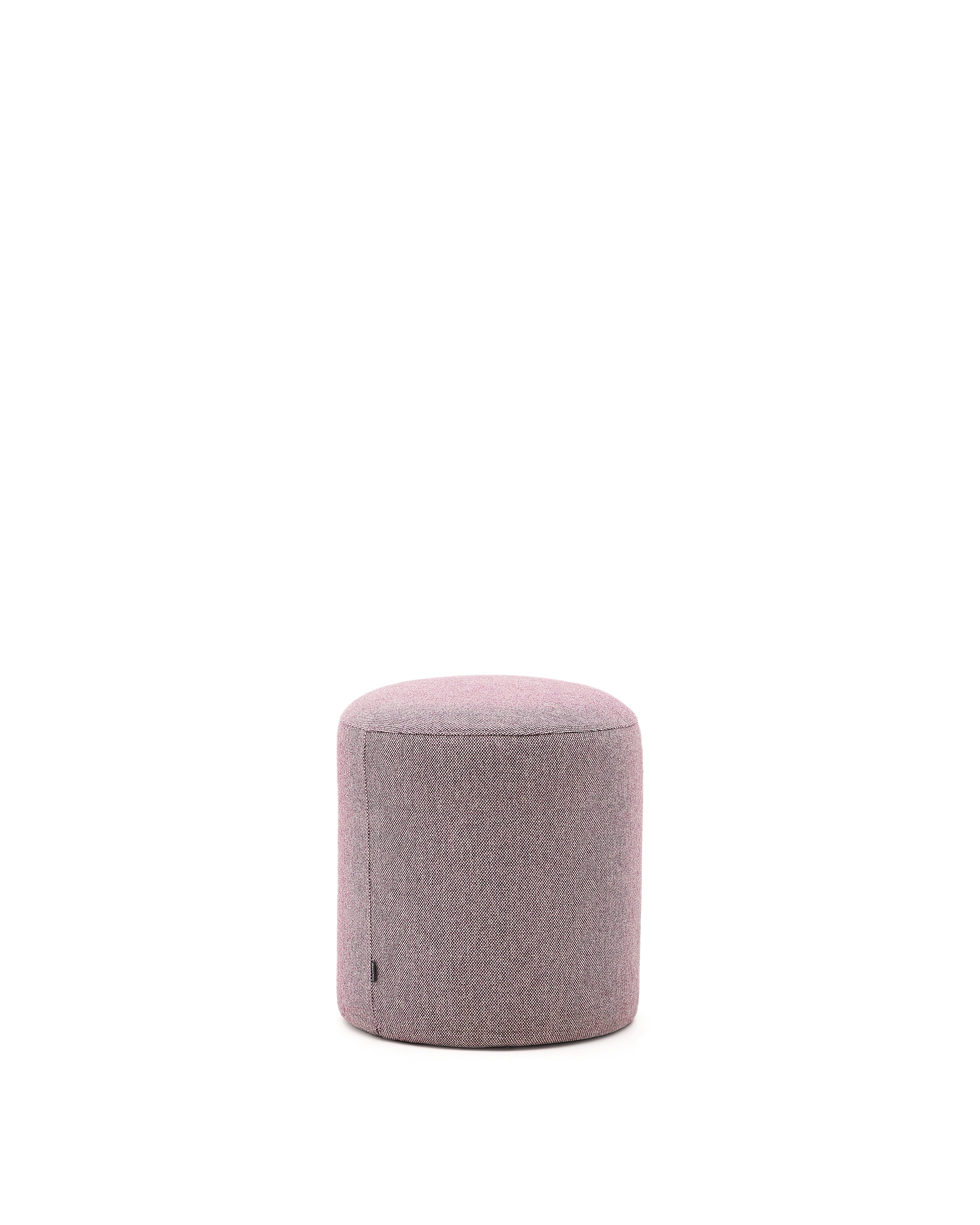 Kaeli purple footrest with removable cover Ø43cm - Product Image